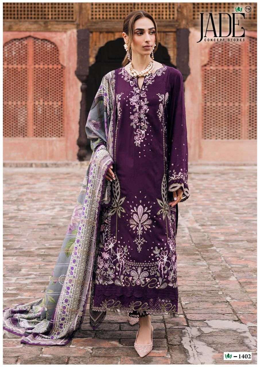 JADE CRIMSON EXCLUSIVE HEAVY LAWN COLLECTION VOL 14 NEW DESIGNS LAWN COTTON SUIT