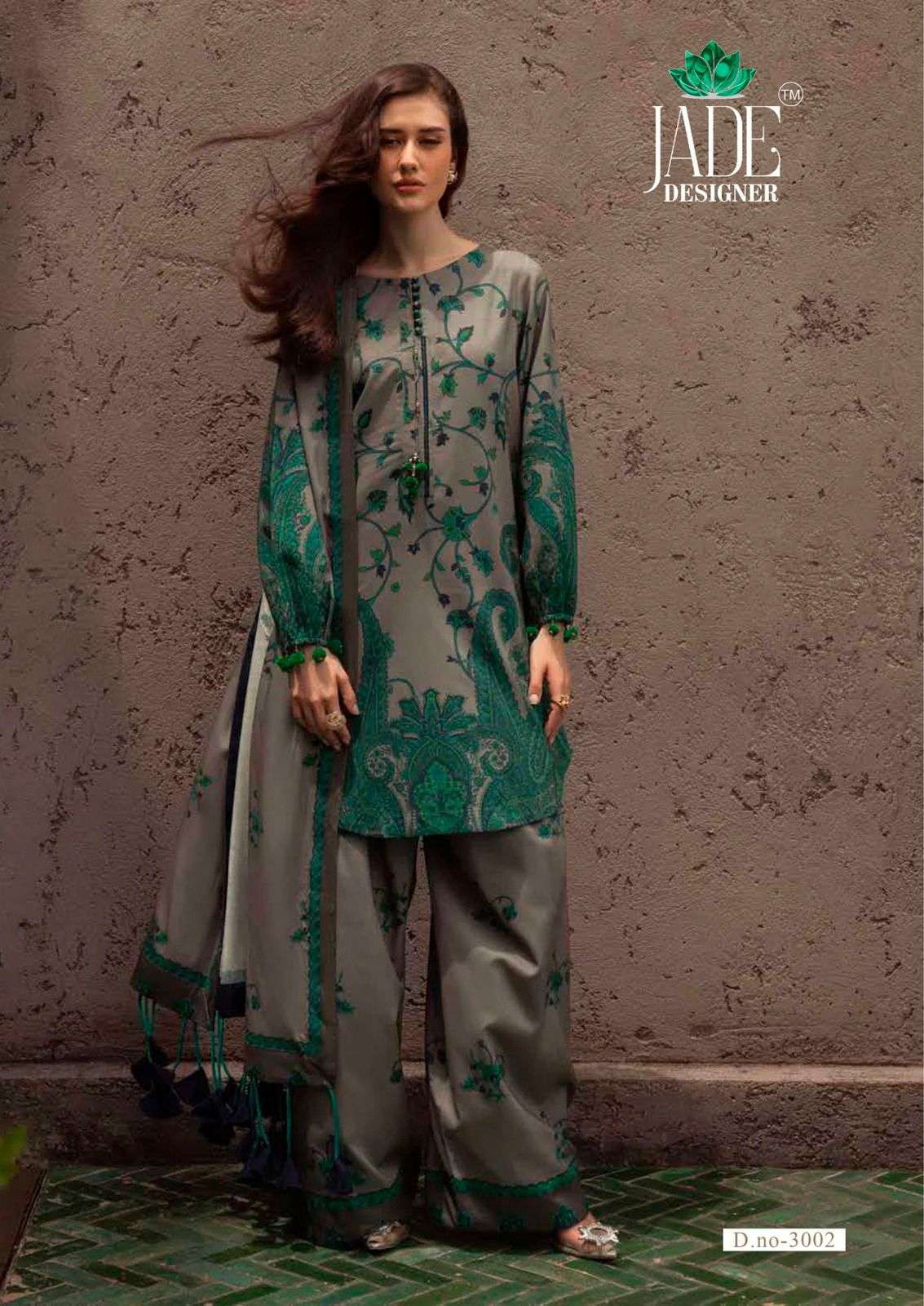 JADE DESIGNER AYESHA ZARA VOL 3 LAWN COTTON DIGITAL KARACHI PRINT SUIT