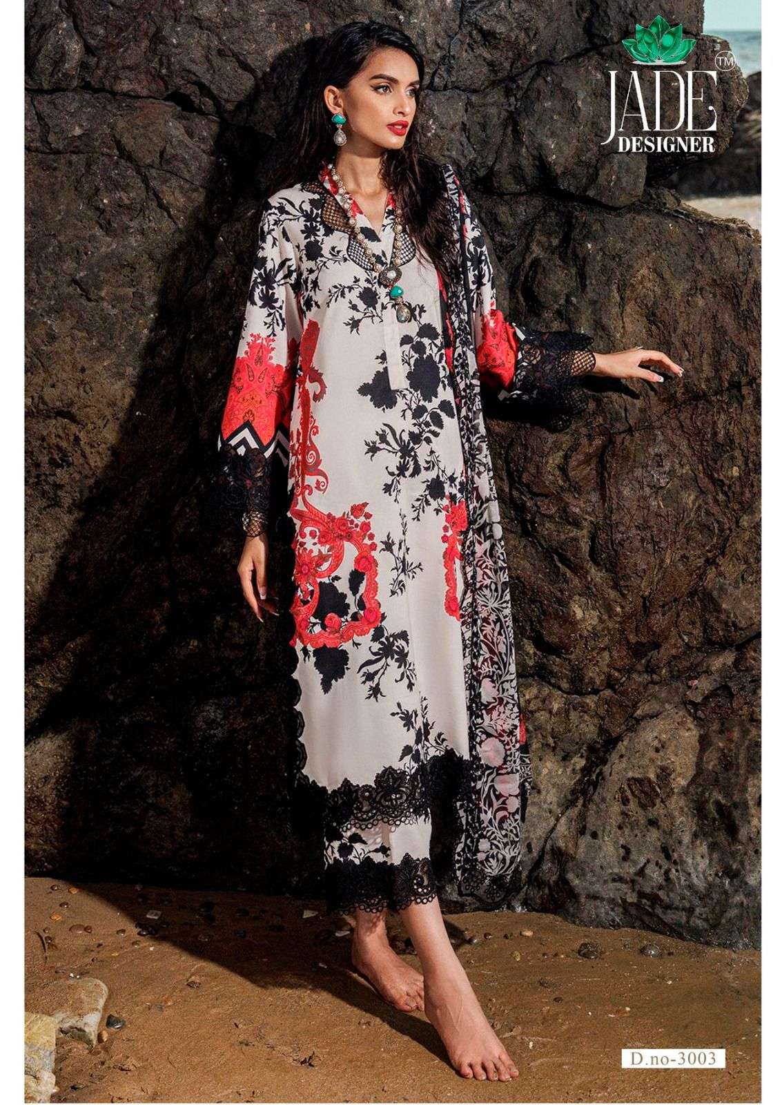 JADE DESIGNER AYESHA ZARA VOL 3 LAWN COTTON DIGITAL KARACHI PRINT SUIT