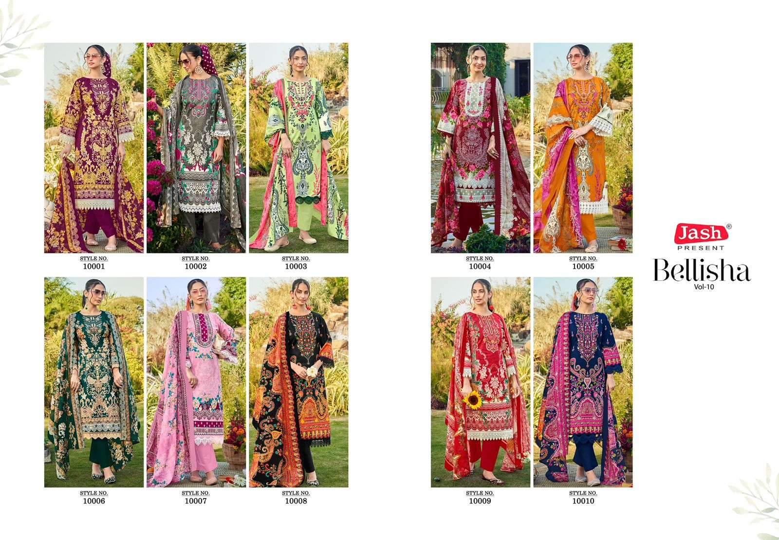 JASH BELLISHA VOL 10 COTTON DIGITAL PRINTS SALWAR SUIT