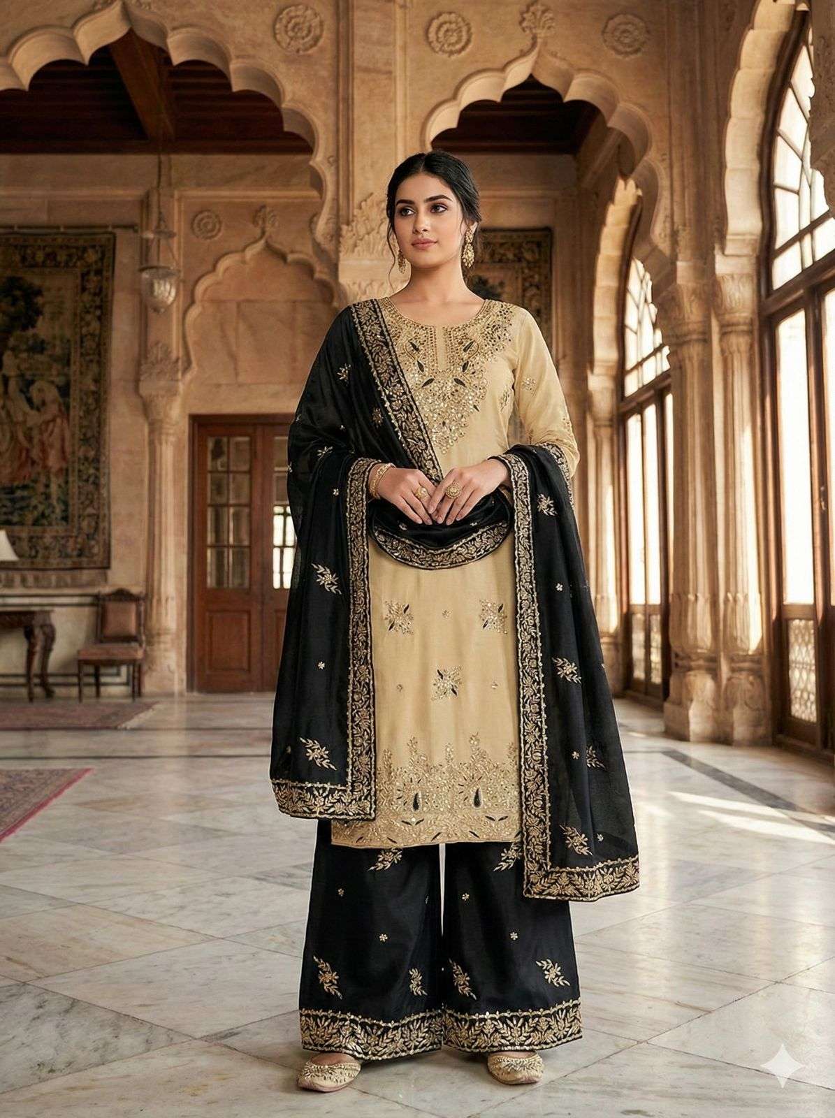 JF 039 SILK WITH HEAVY EMBROIDERY DESIGNER WORK PARTY WEAR LADIES SUIT