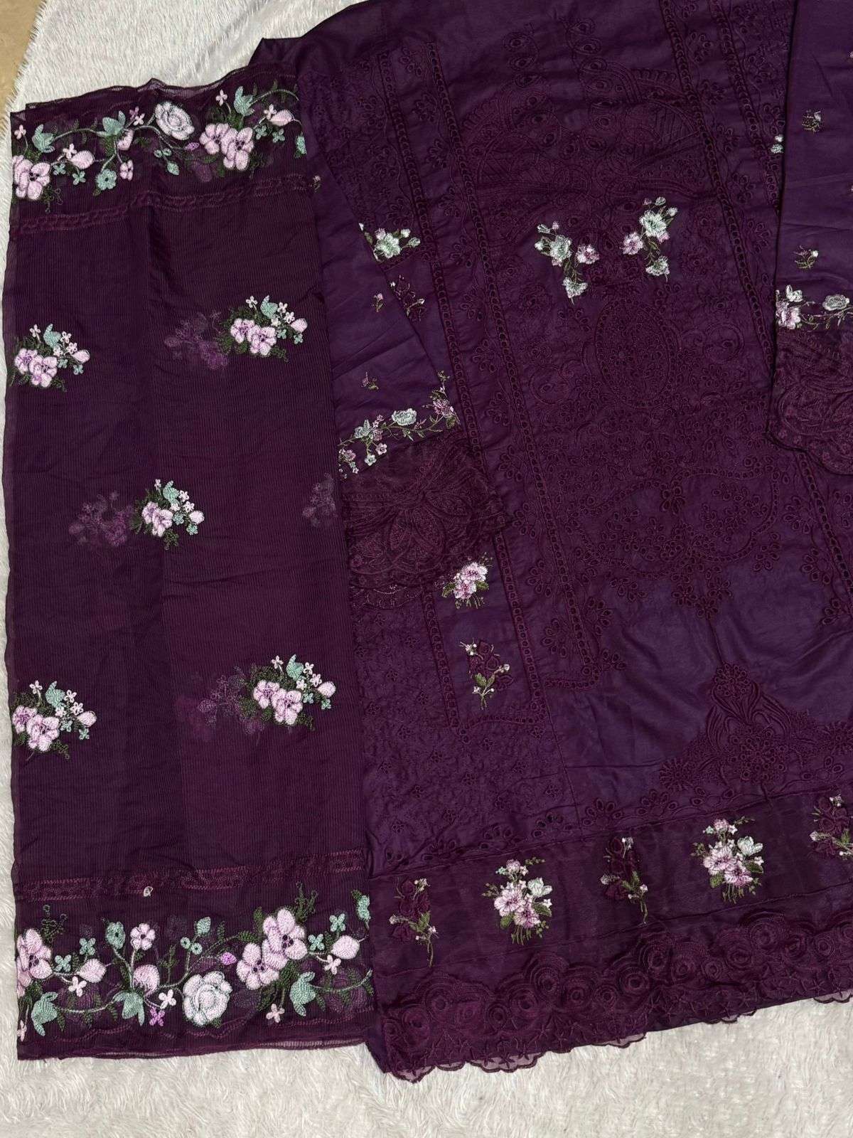 JOHRA TEX DESIGN NO - 183 ABCD CAMBRIC COTTON HEAVY EMBROIDERED WORK PAKISTANI SUIT