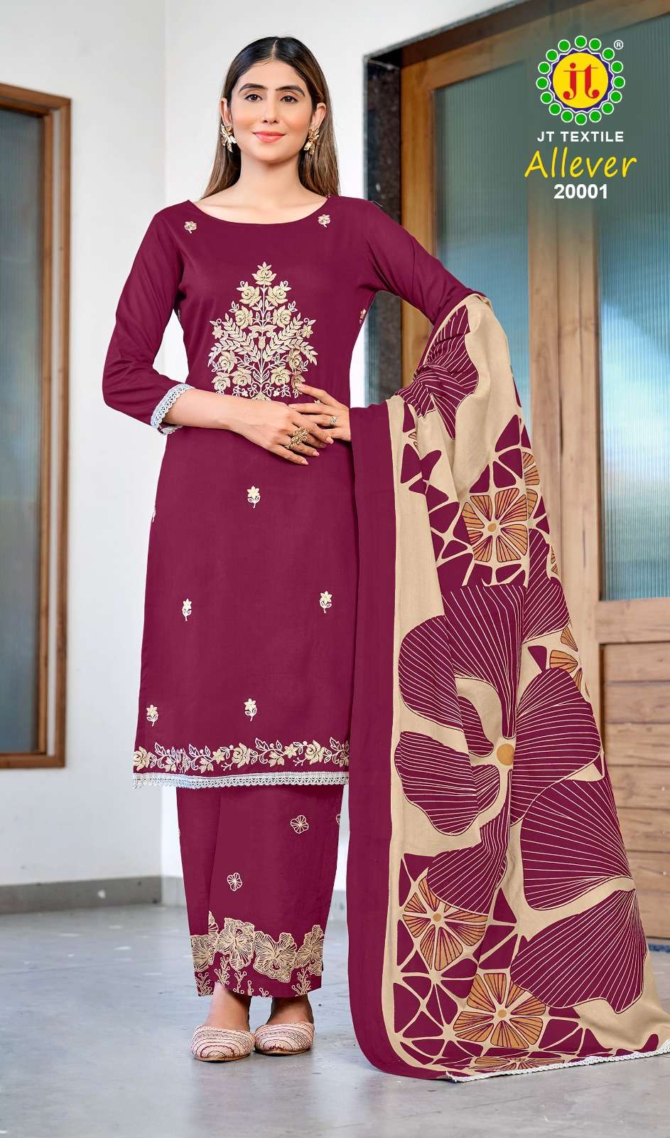 JT ALL EVER VOL 20 RAYON FANCY WORKS LADIES SALWAR SUIT