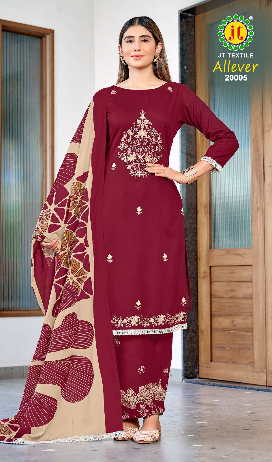 JT ALL EVER VOL 20 RAYON FANCY WORKS LADIES SALWAR SUIT