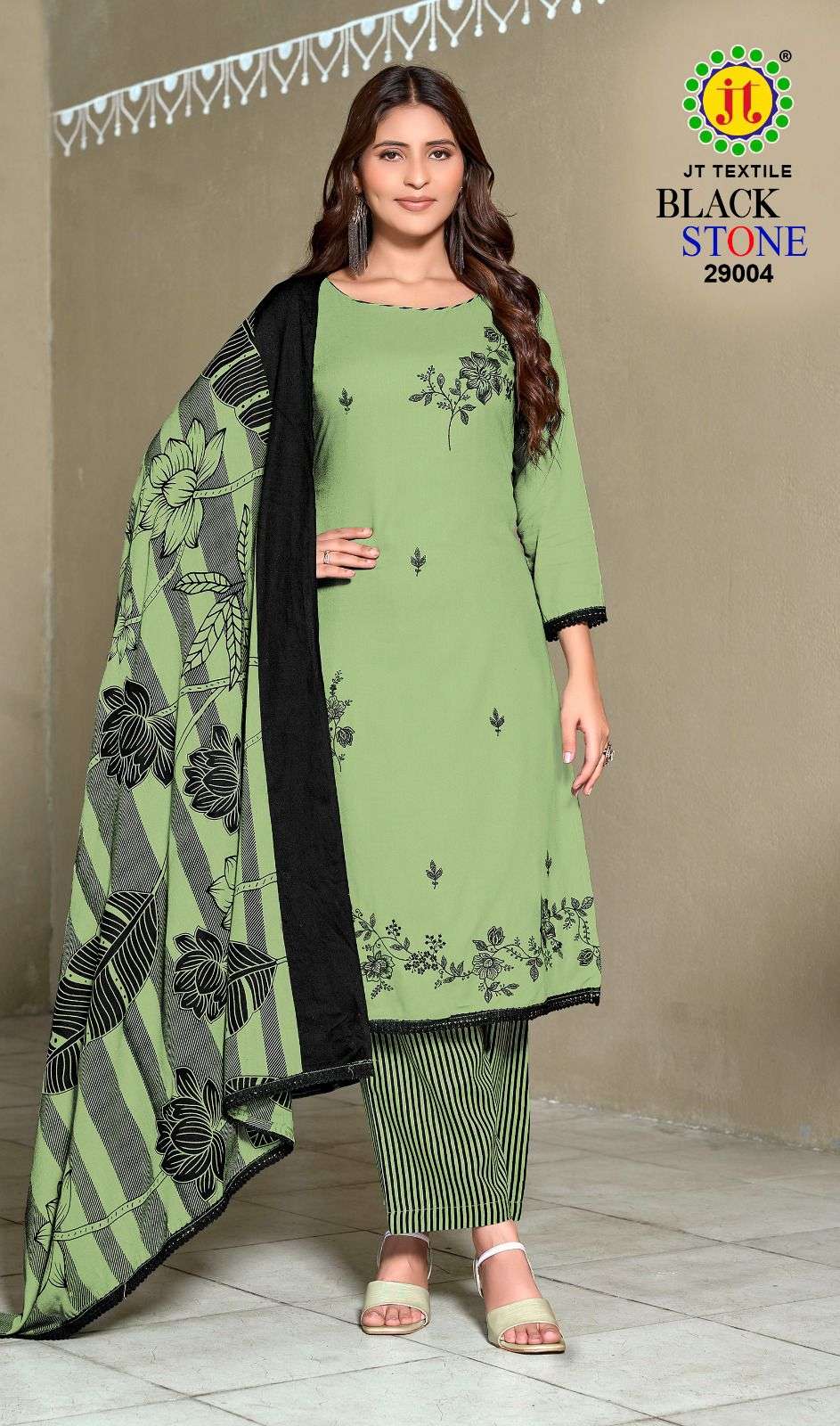 JT BLACK STONE VOL 29 RAYON FANCY WORKS LADIES SALWAR SUIT