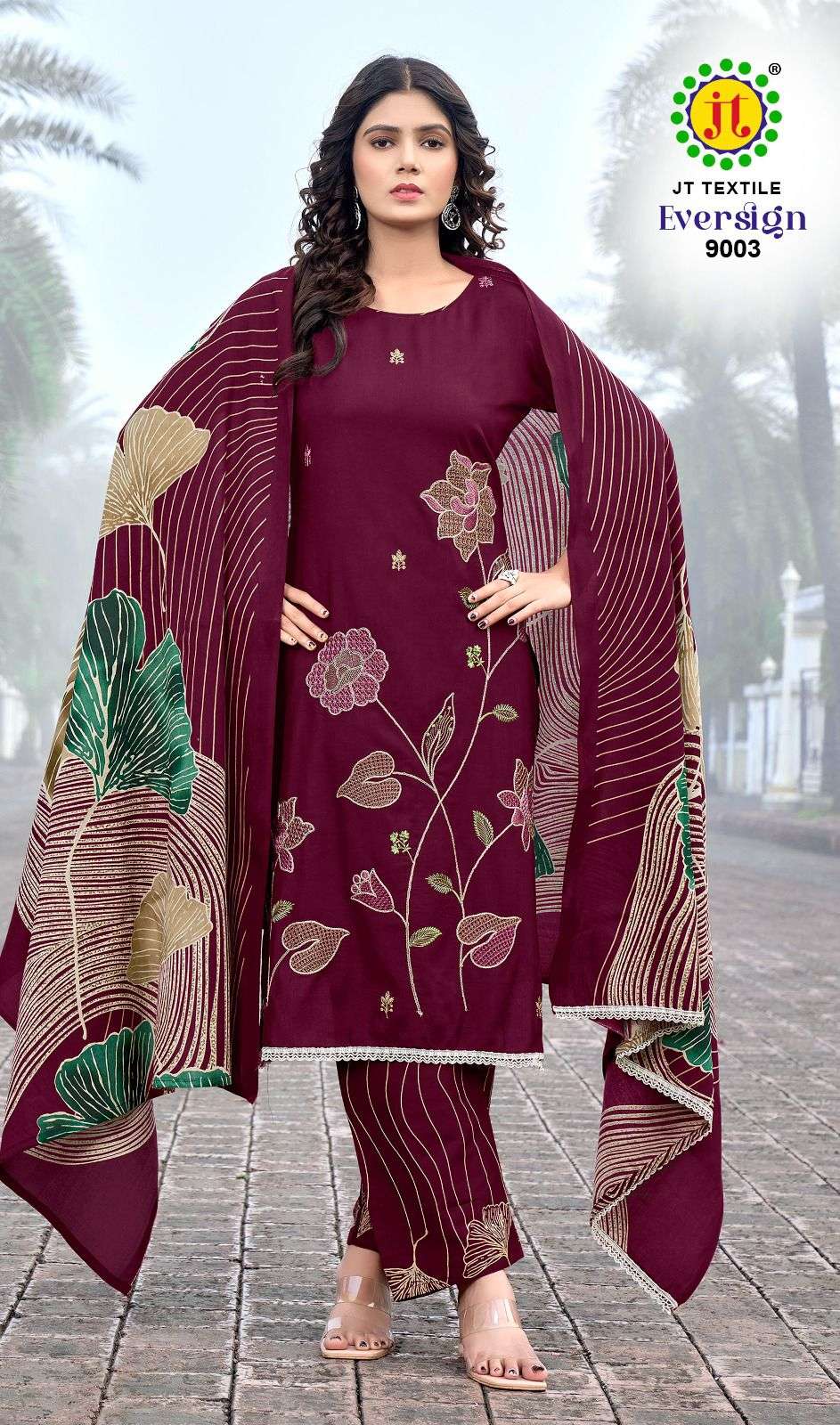 JT EVERSIGN VOL 9 RAYON FANCY WORKS LADIES SUIT