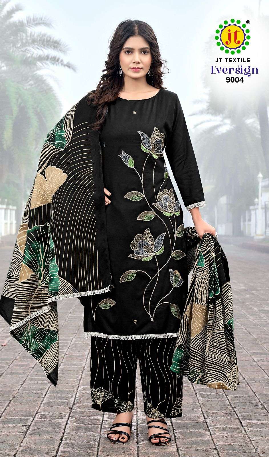 JT EVERSIGN VOL 9 RAYON FANCY WORKS LADIES SUIT