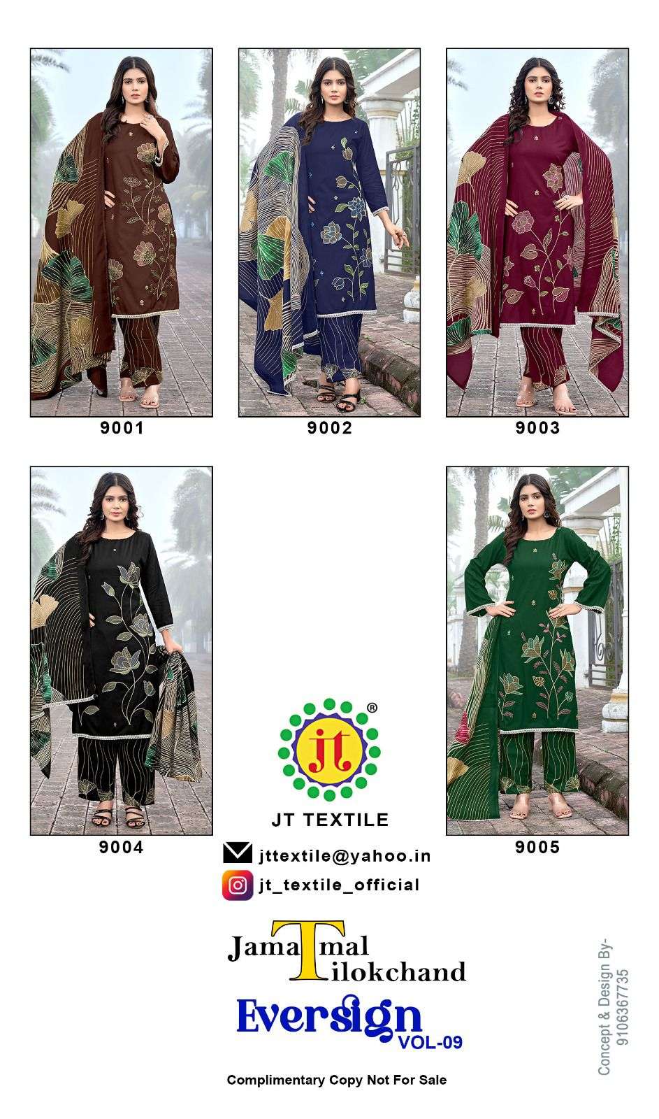 JT EVERSIGN VOL 9 RAYON FANCY WORKS LADIES SUIT