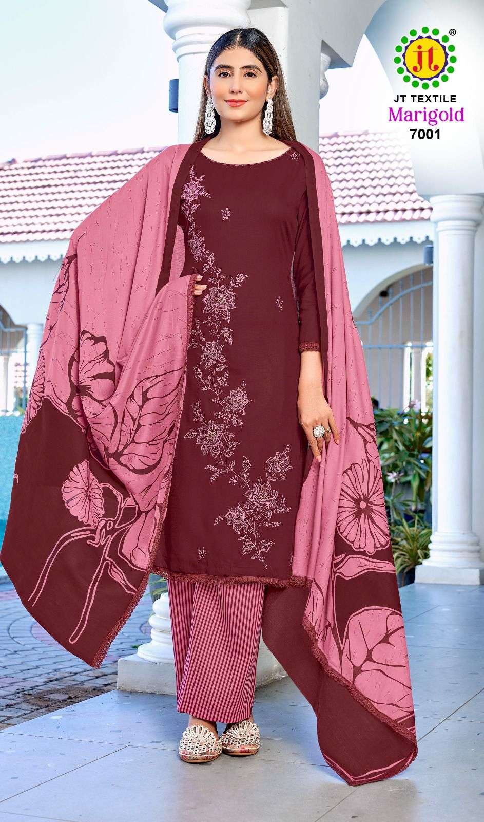 JT MARIGOLD VOL 7 RAYON FANCY WORKS LADIES SALWAR SUIT