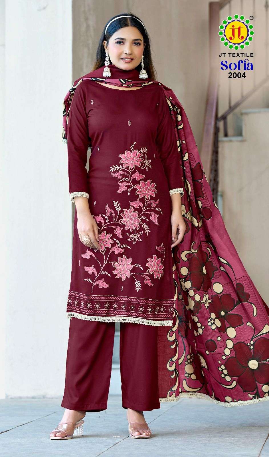 JT SOFIA VOL 2 RAYON FANCY PREMIUM WORKS LADIES SALWAR SUIT