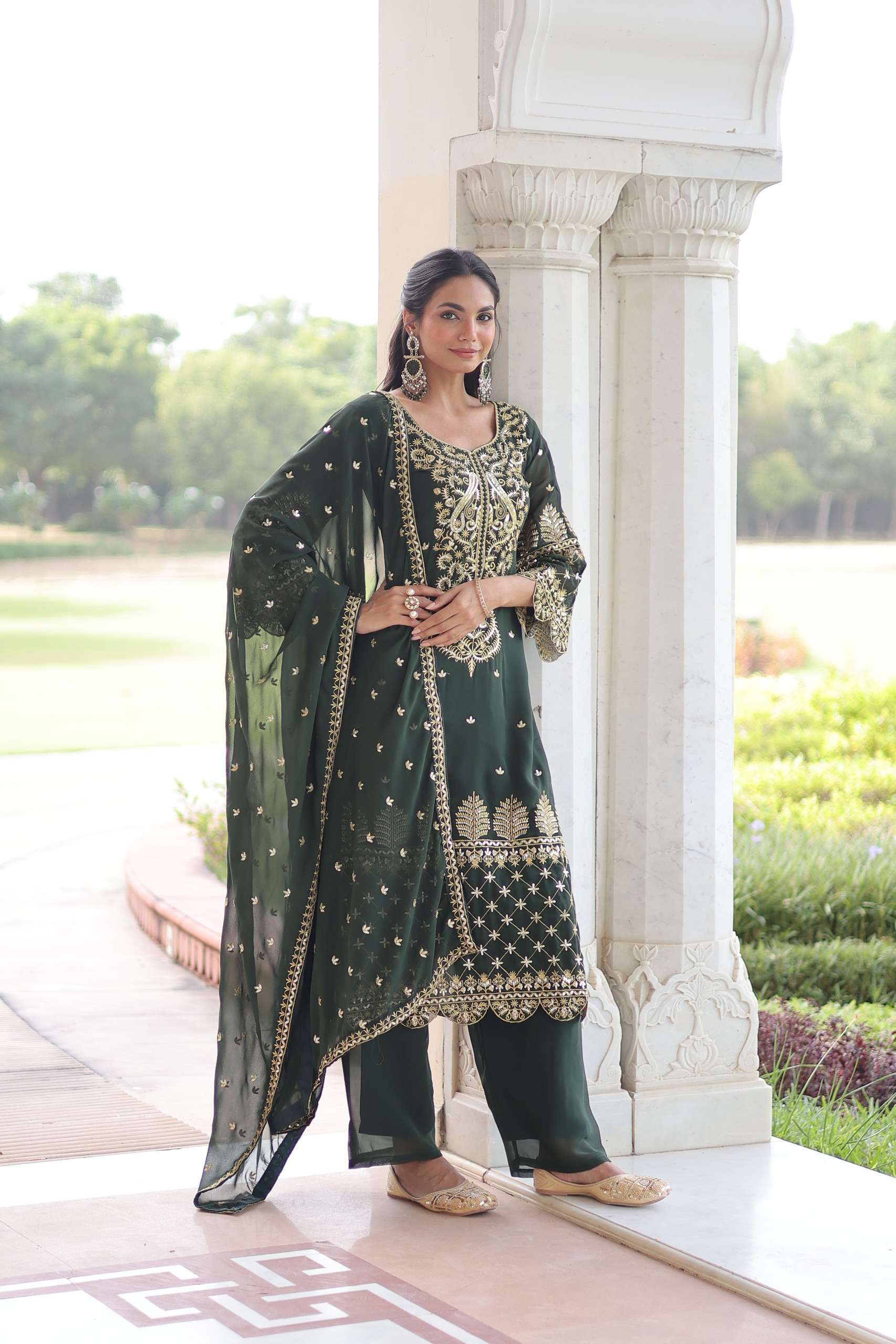 KA 1219 GEORGETTE DESIGNER PARTY WEAR LADIES SUIT