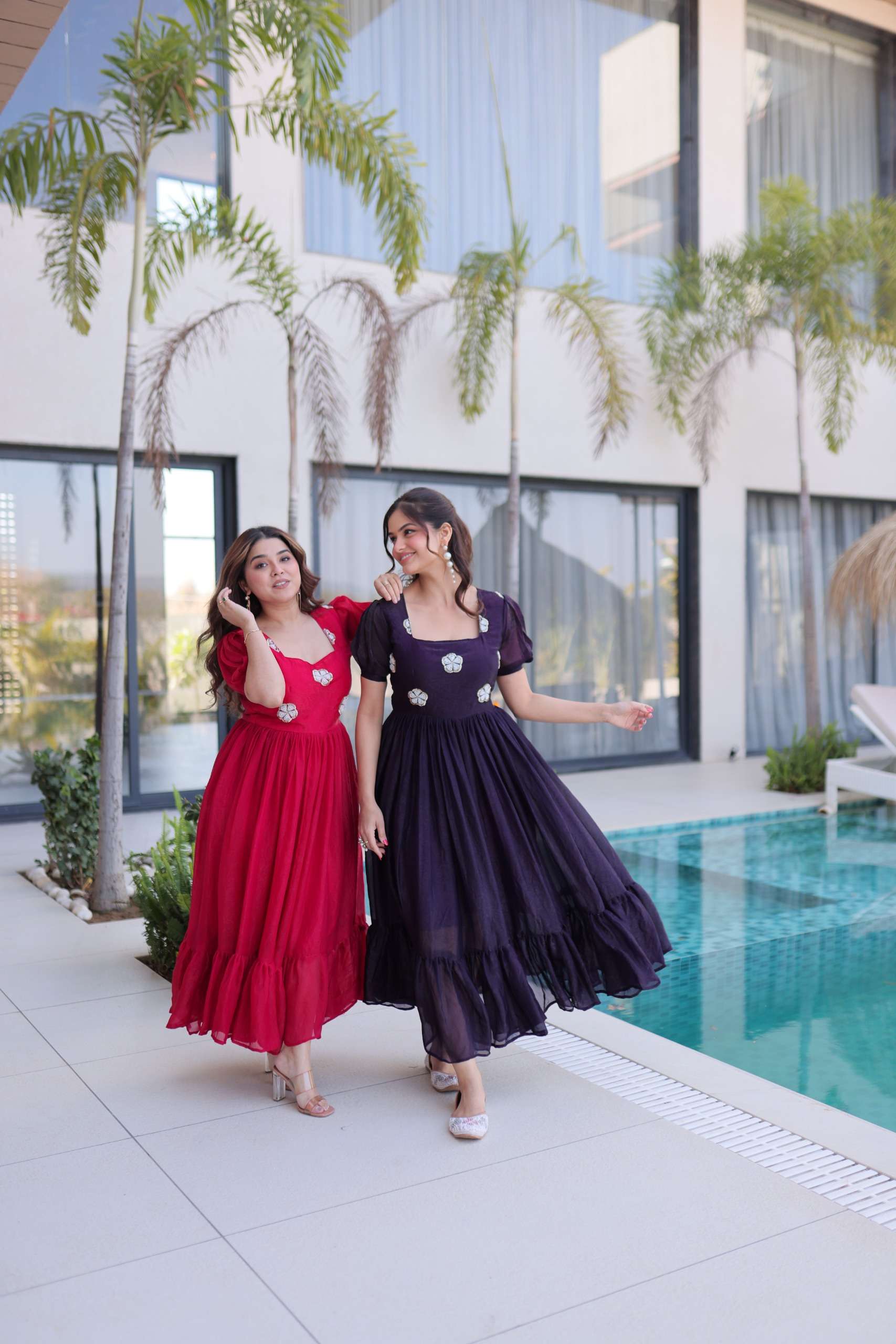 KA 1224 SILK PREETY LOOK DESIGNER LADIES FANCY WEAR GOWN