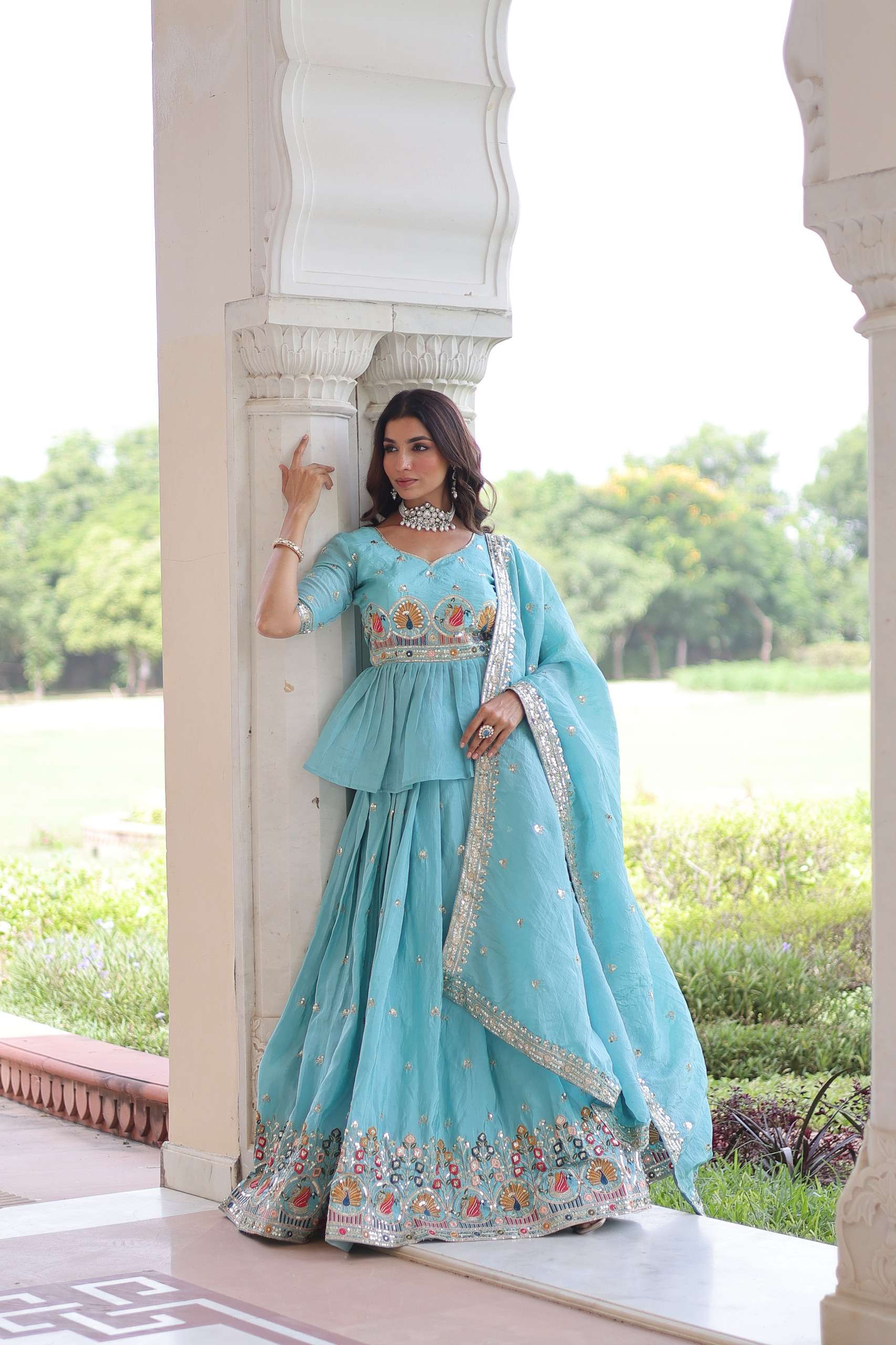 KA 5058 BEAUTIFUL LOOK A FESTIVE WEAR READY MADE LEHENGA CHOLI 