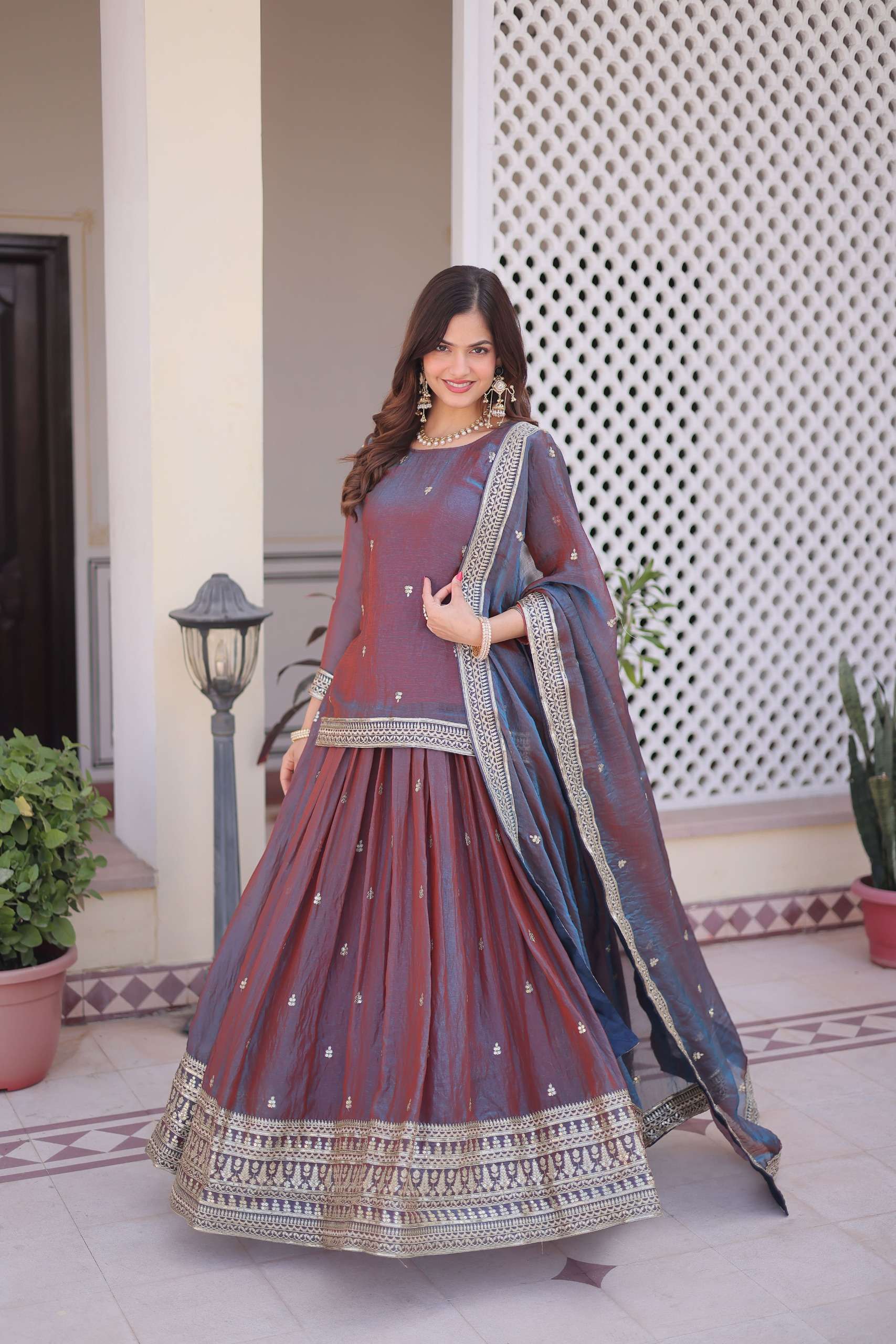 KA 5065 HEAVY BEAUTIFUL FESTIVE SEASON WEAR TOP WITH LEHENGA AND DUPATTA SET 