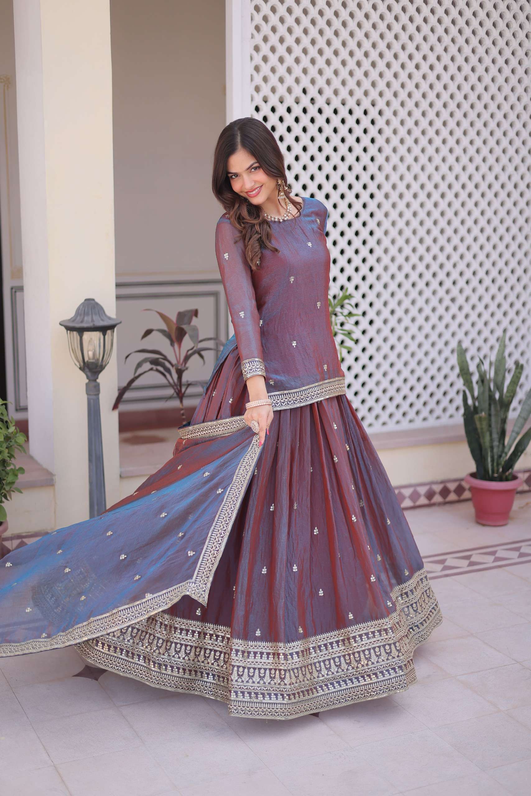 KA 5065 HEAVY BEAUTIFUL FESTIVE SEASON WEAR TOP WITH LEHENGA AND DUPATTA SET 
