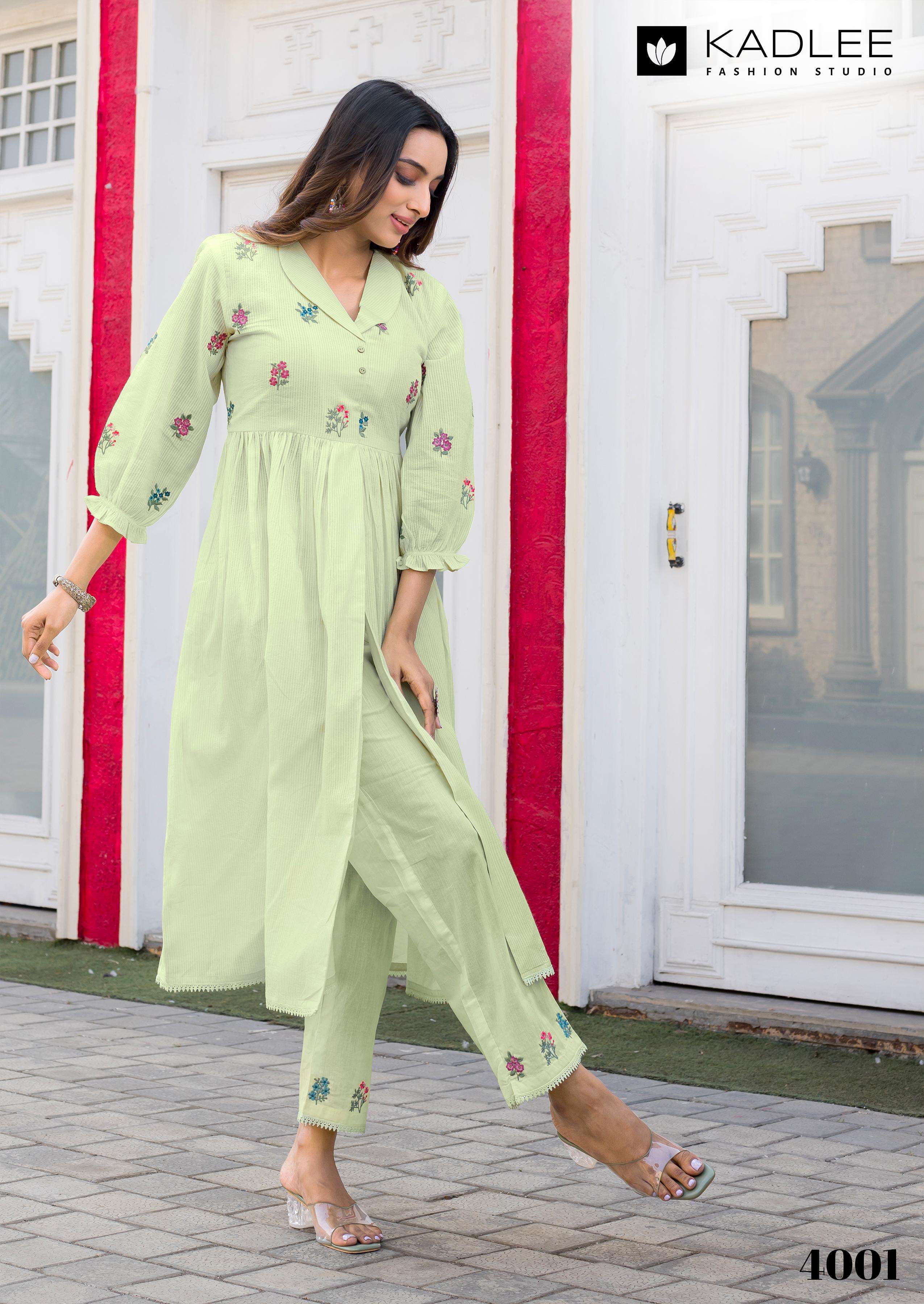 KADLEE FASHION KESHA COTTON PREETY LOOKS LADIES KURTI WITH BOTTOM PAIR 