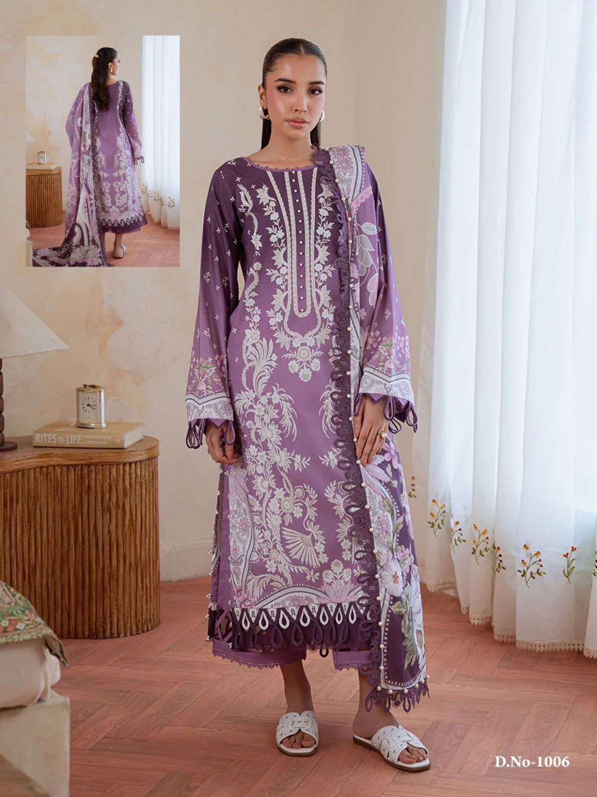 KAF FABRIC EVAYRA GULAAL LUXURY LAWN COLLECTION VOL 1 DIGITAL PRINT COTTON SALWAR SUIT