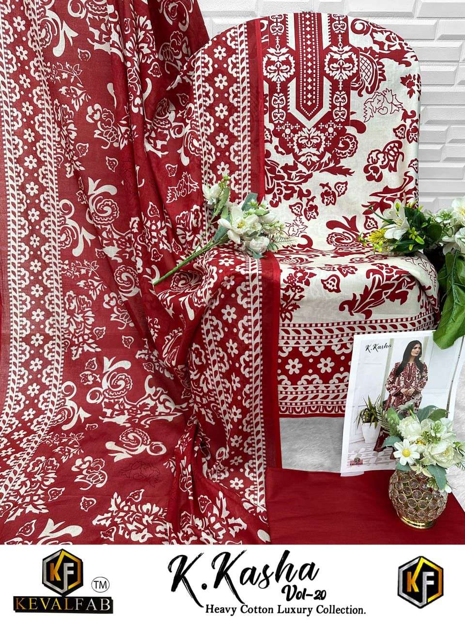 KEVAL FAB K KASHA VOL 20 COTTON DIGITAL STYLE PRINTS SALWAR SUIT