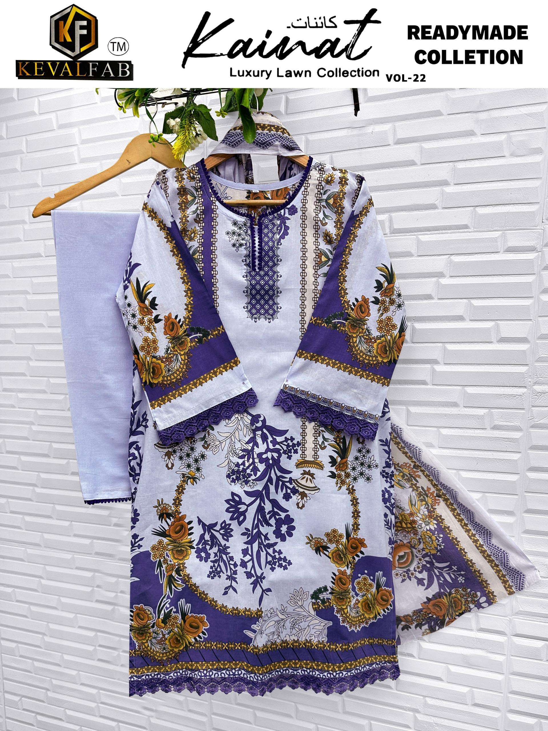 KEVAL FAB KAINAT VOL 22 READY MADE COLLECTION 
