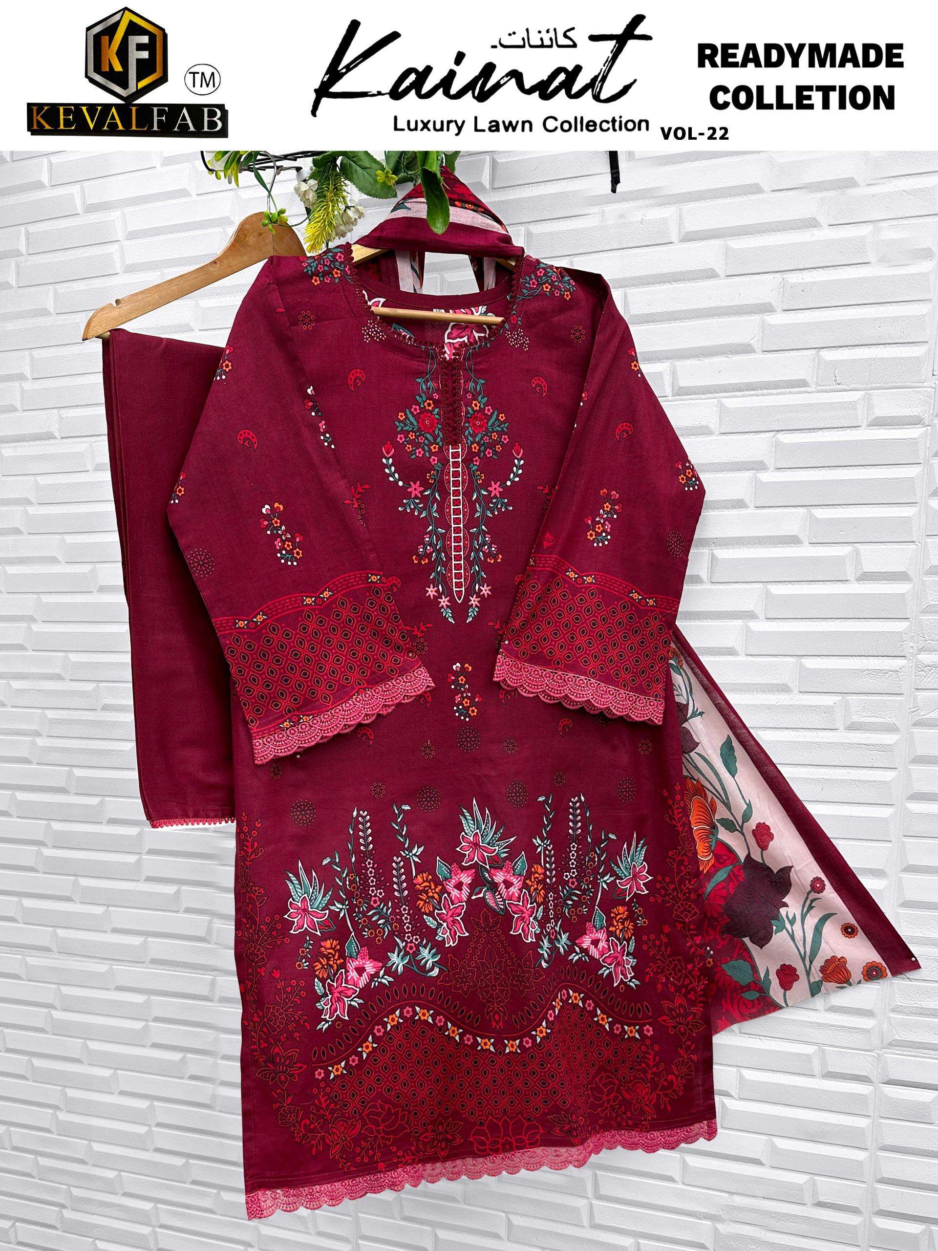 KEVAL FAB KAINAT VOL 22 READY MADE COLLECTION 