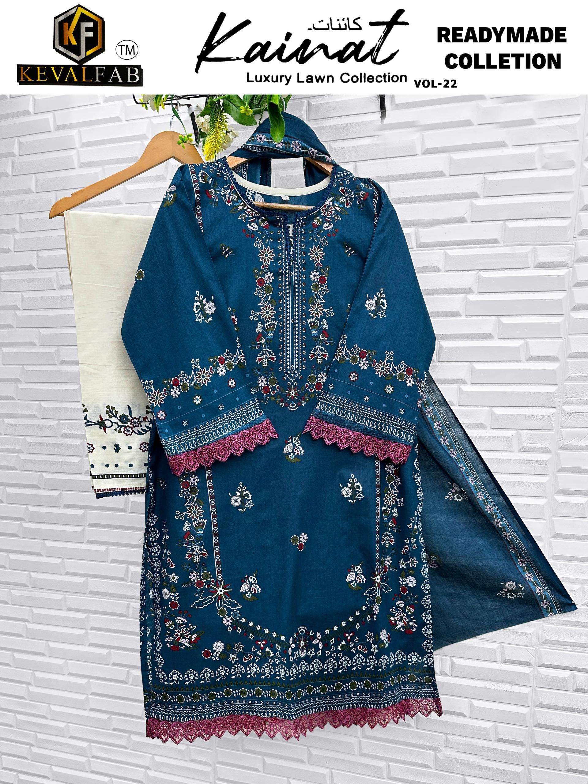 KEVAL FAB KAINAT VOL 22 READY MADE COLLECTION 