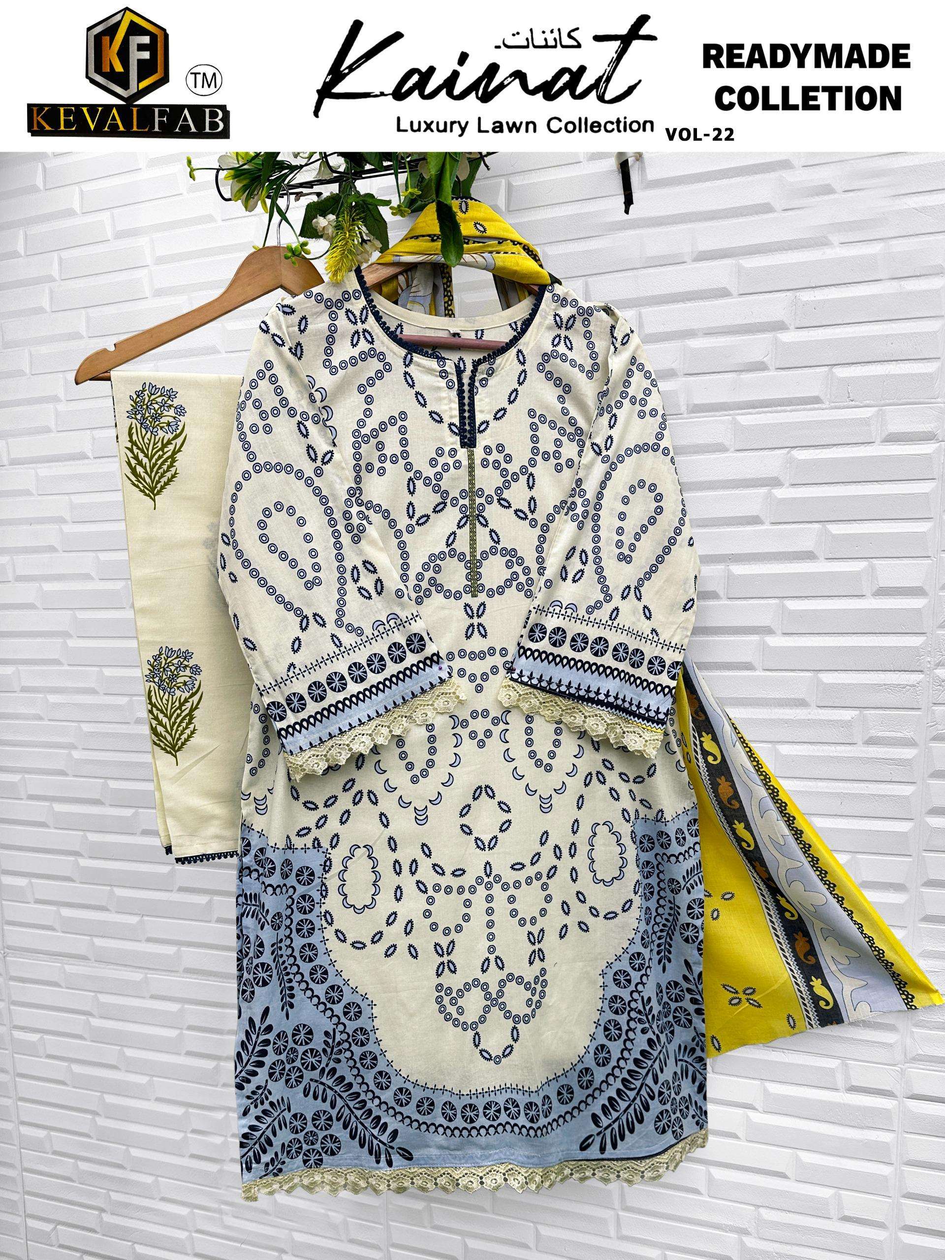 KEVAL FAB KAINAT VOL 22 READY MADE COLLECTION 