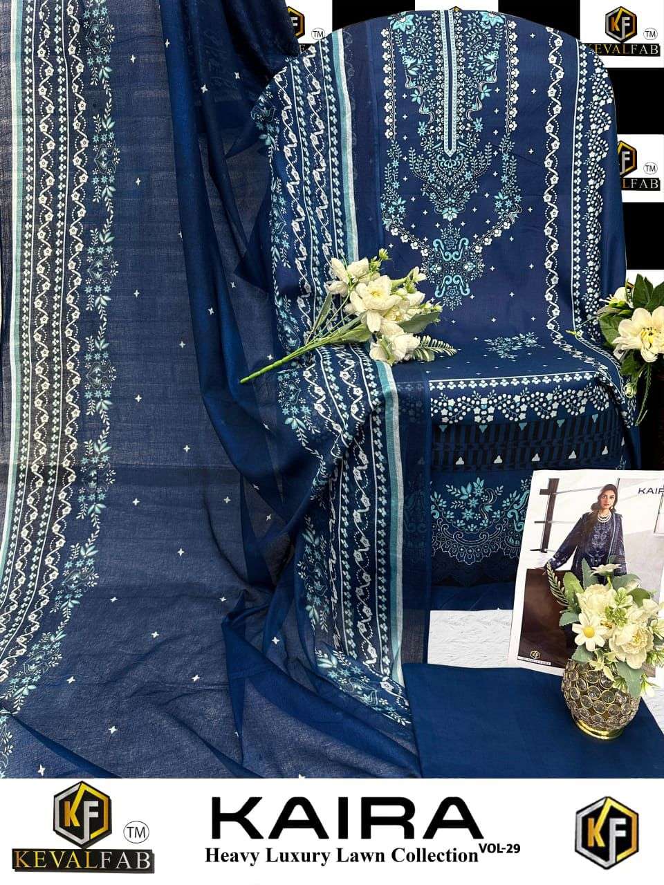 KEVAL FAB KAIRA VOL 29 LAWN COTTON DIGITAL KARACHI PRINTS SALWAR SUIT