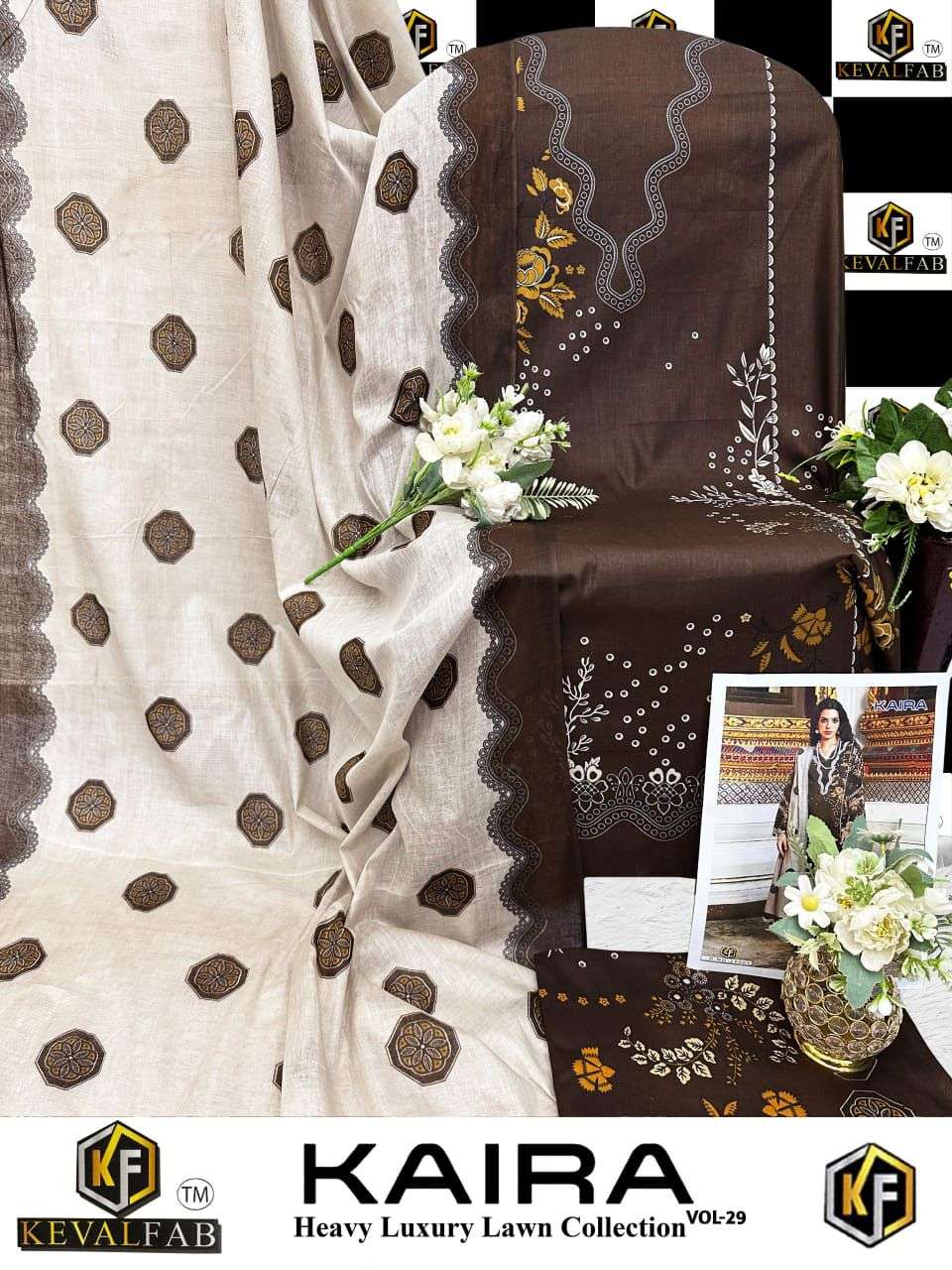 KEVAL FAB KAIRA VOL 29 LAWN COTTON DIGITAL KARACHI PRINTS SALWAR SUIT