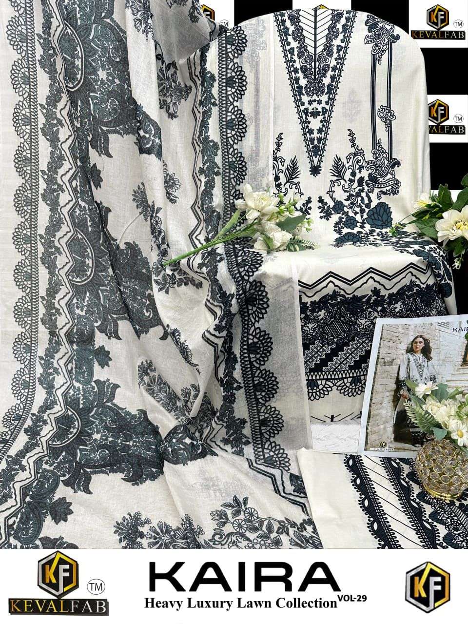 KEVAL FAB KAIRA VOL 29 LAWN COTTON DIGITAL KARACHI PRINTS SALWAR SUIT