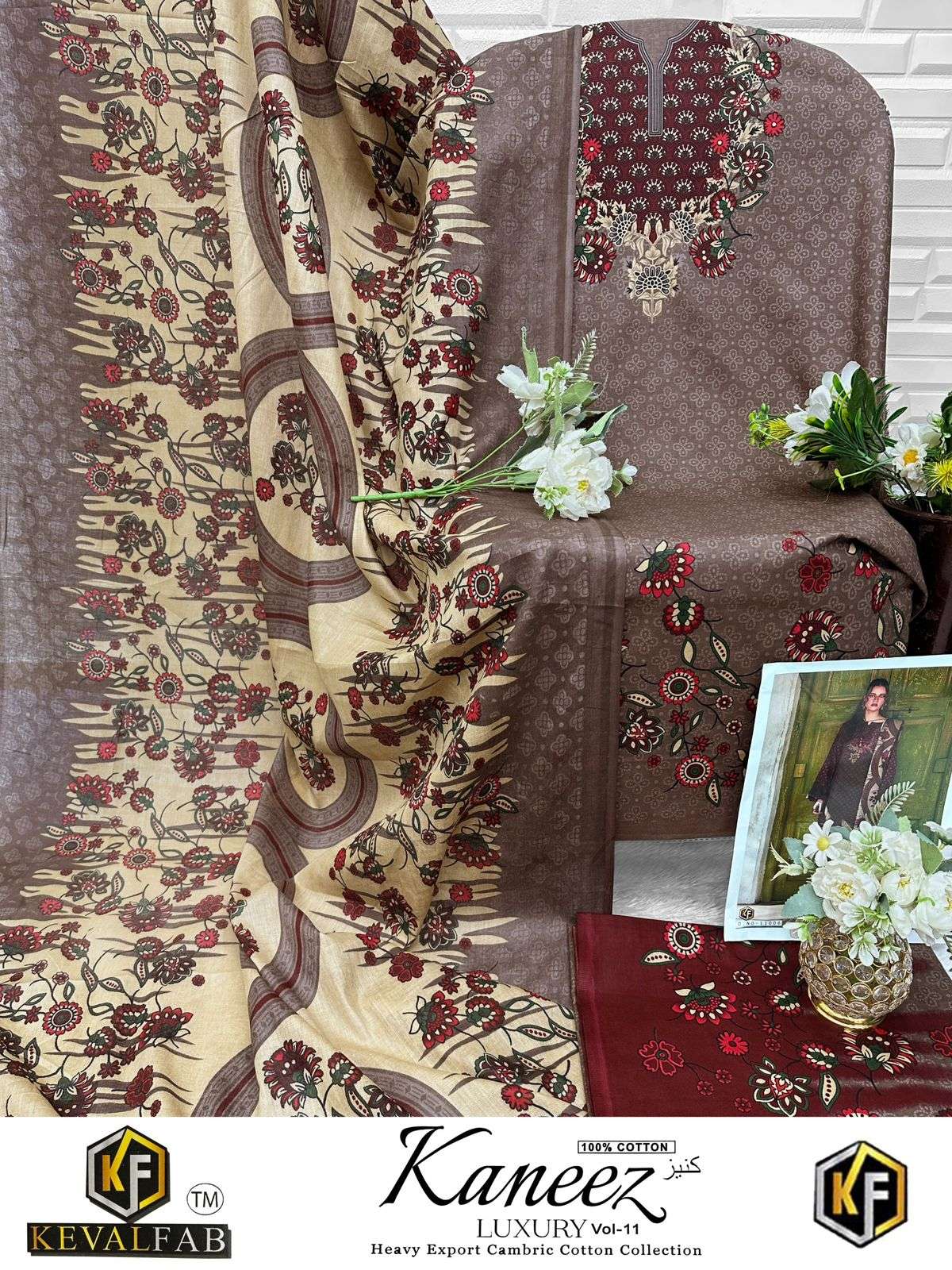 KEVAL FAB KANEEZ VOL 11 COTTON DIGITAL PRINTS SALWAR SUIT