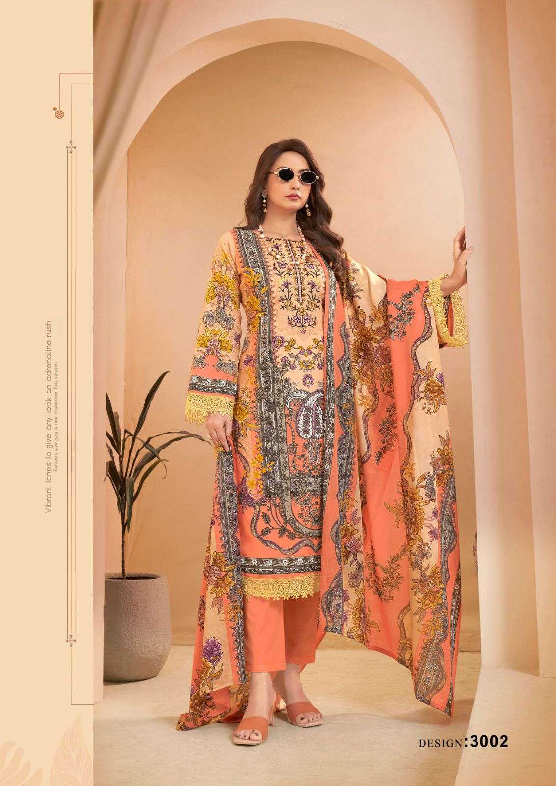 KEVAL FAB MIZAJ M PRINTS VOL 3 COTTON FANCY WORK SUIT