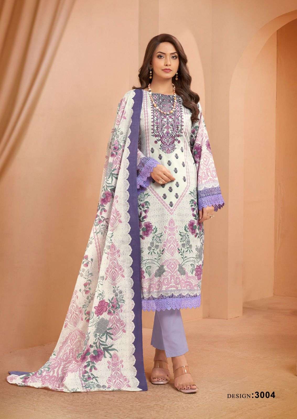 KEVAL FAB MIZAJ M PRINTS VOL 3 COTTON FANCY WORK SUIT
