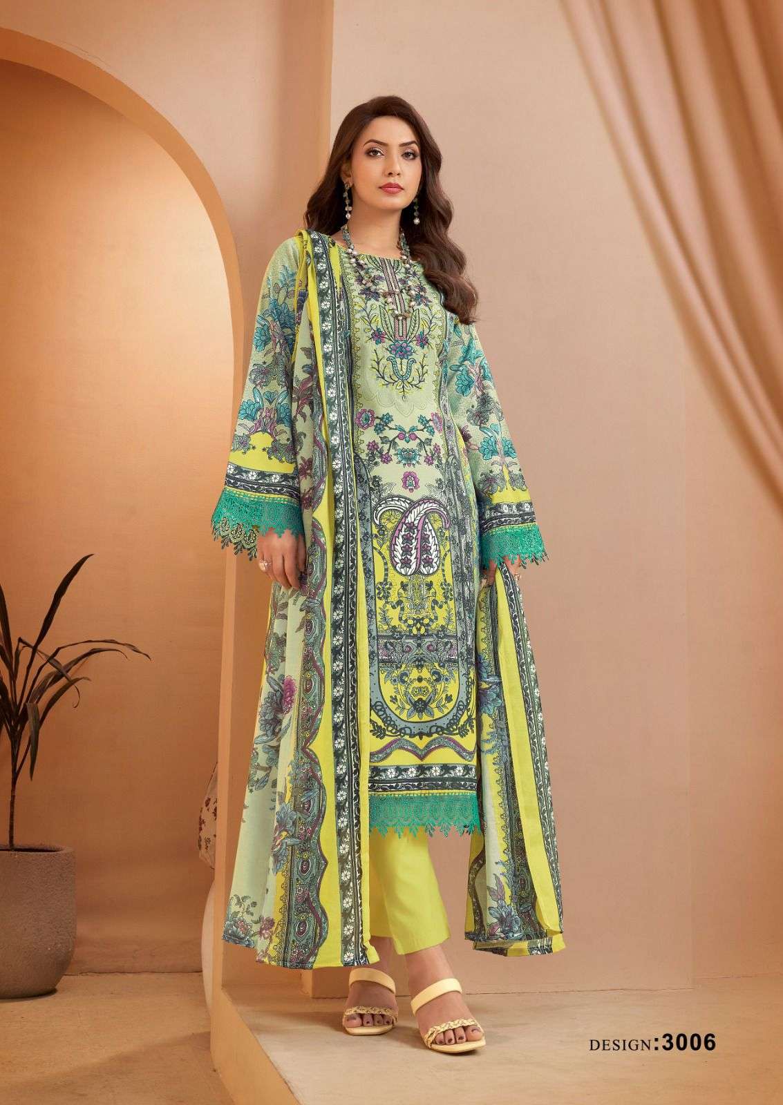 KEVAL FAB MIZAJ M PRINTS VOL 3 COTTON FANCY WORK SUIT