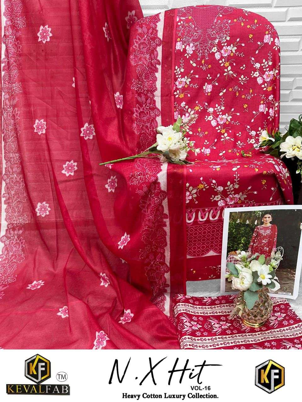 KEVAL FAB NX HIT COTTON LUXURY COLLECTION VOL 16 COTTON DIGITAL PRINTS SALWAR SUIT