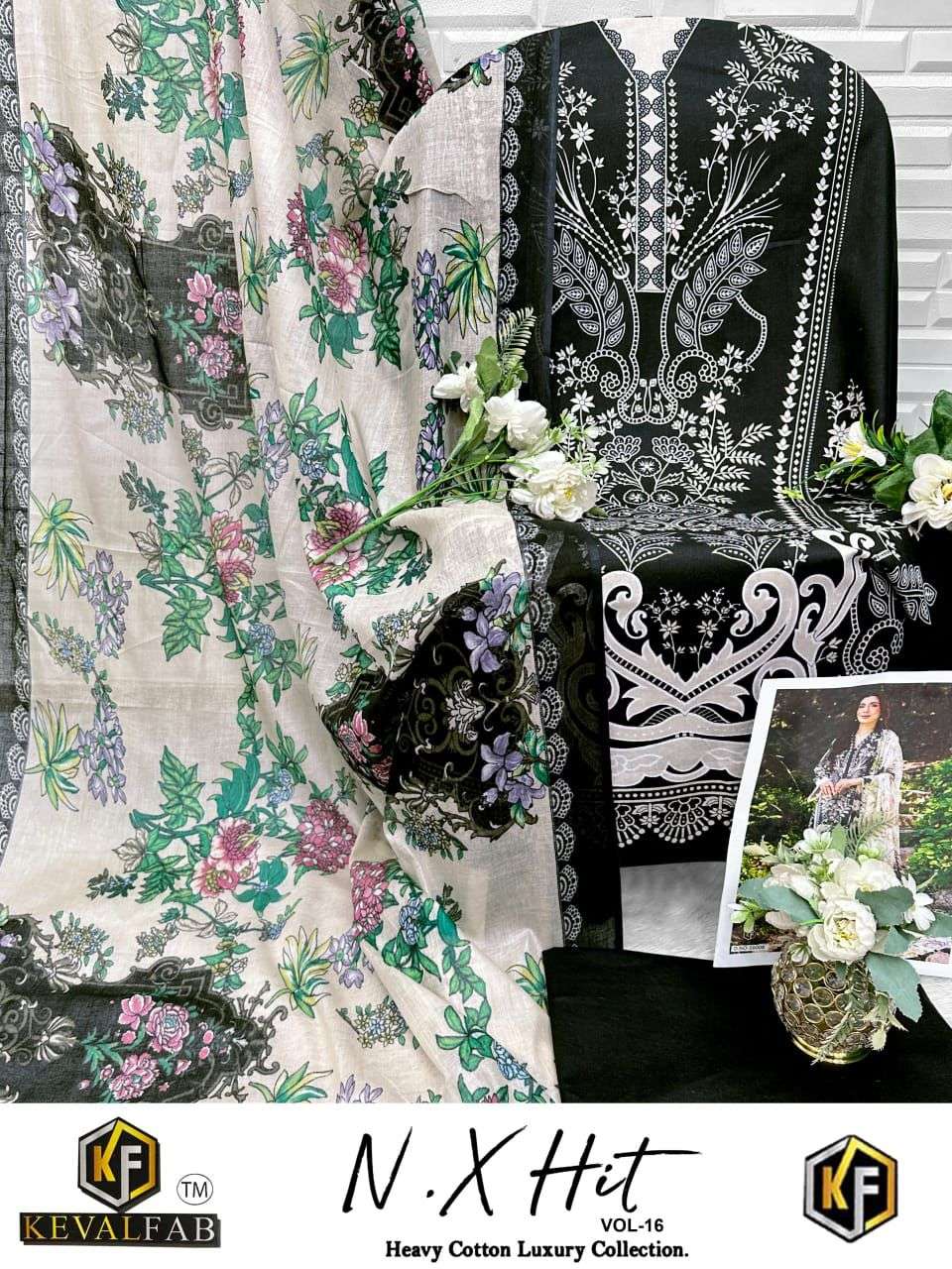 KEVAL FAB NX HIT COTTON LUXURY COLLECTION VOL 16 COTTON DIGITAL PRINTS SALWAR SUIT