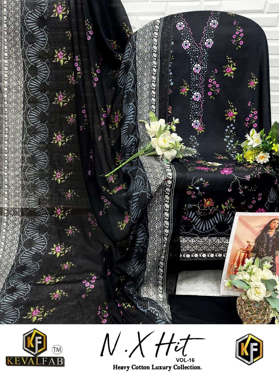 KEVAL FAB NX HIT COTTON LUXURY COLLECTION VOL 16 COTTON DIGITAL PRINTS SALWAR SUIT