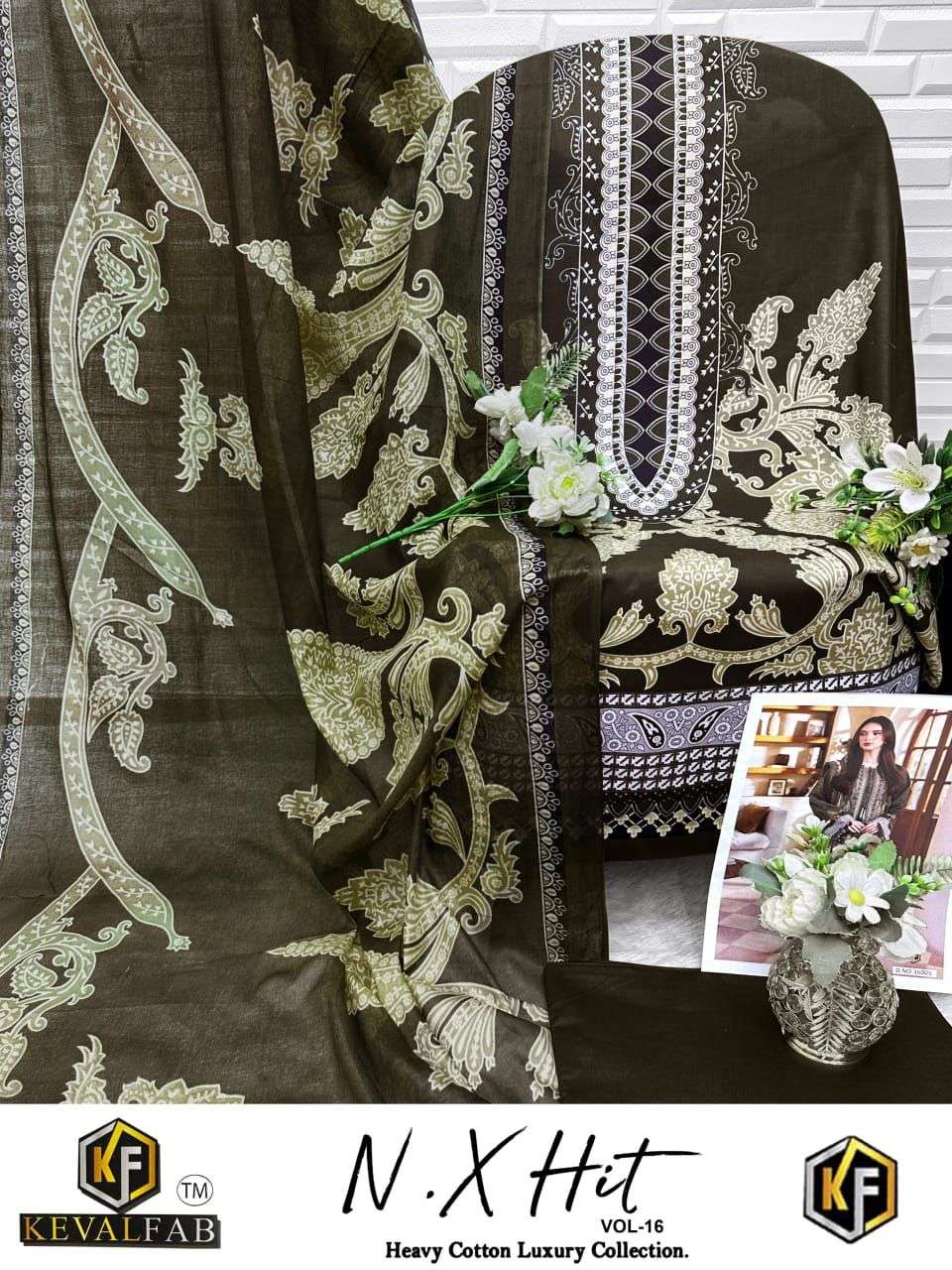 KEVAL FAB NX HIT COTTON LUXURY COLLECTION VOL 16 COTTON DIGITAL PRINTS SALWAR SUIT