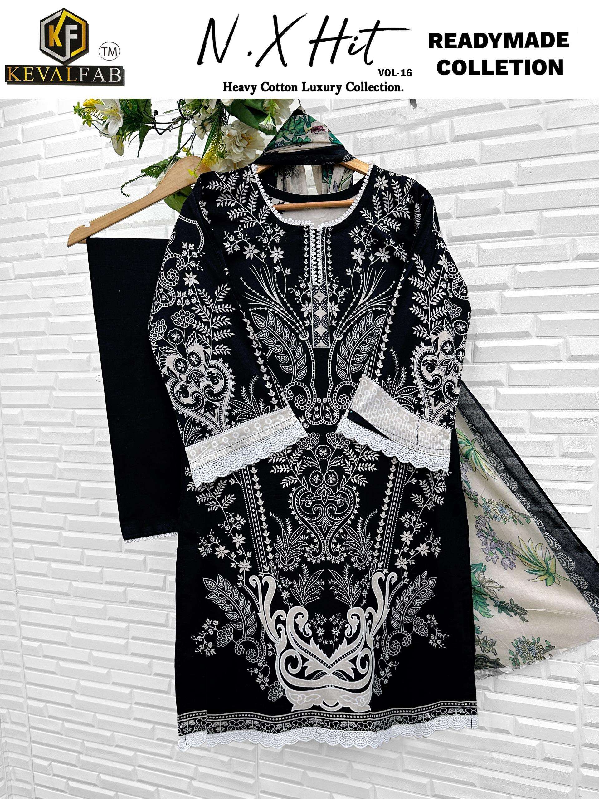 KEVAL FAB NX HIT COTTON LUXURY COLLECTION VOL 16 READY MADE COLLECTION 