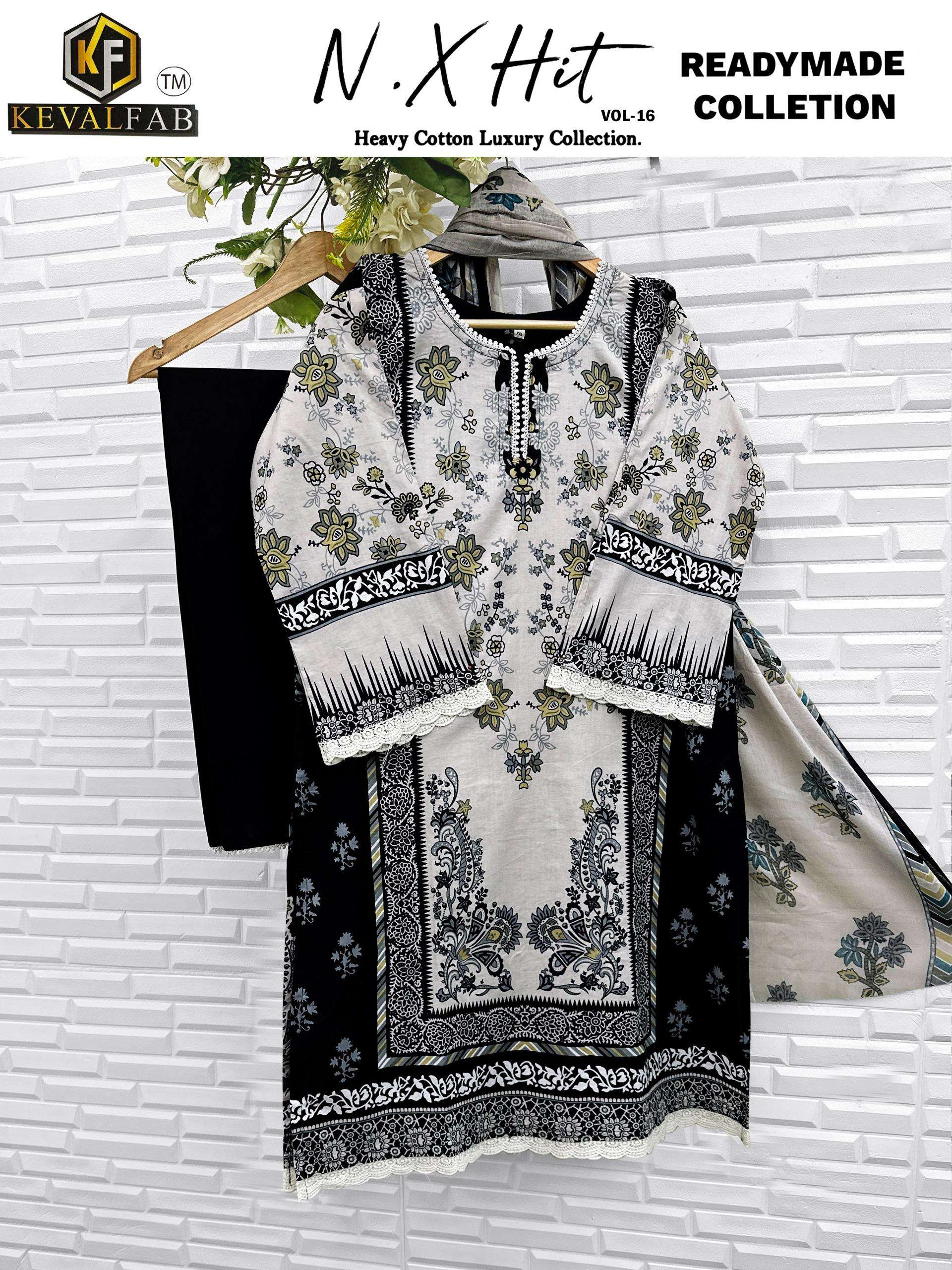 KEVAL FAB NX HIT COTTON LUXURY COLLECTION VOL 16 READY MADE COLLECTION 