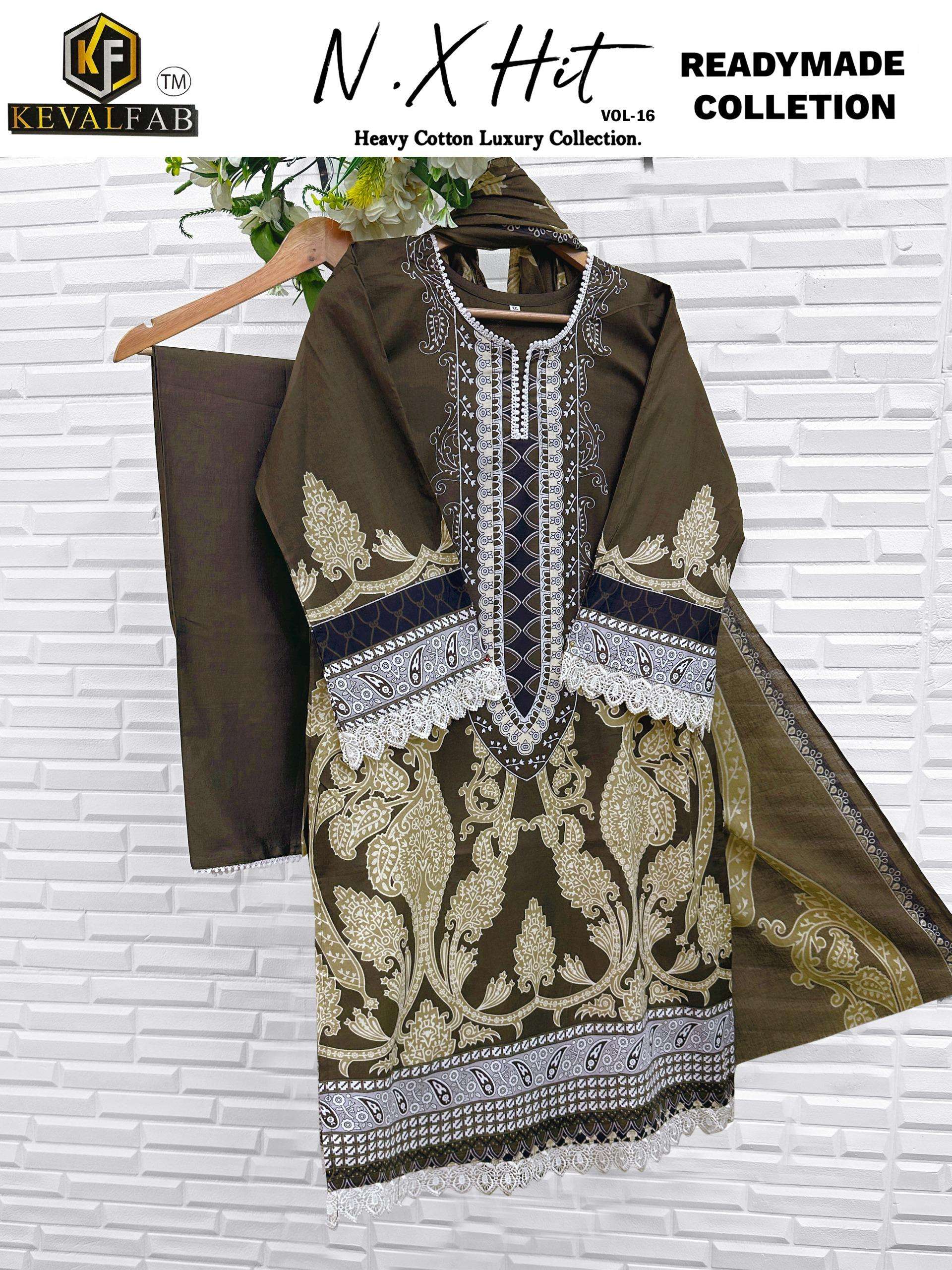 KEVAL FAB NX HIT COTTON LUXURY COLLECTION VOL 16 READY MADE COLLECTION 