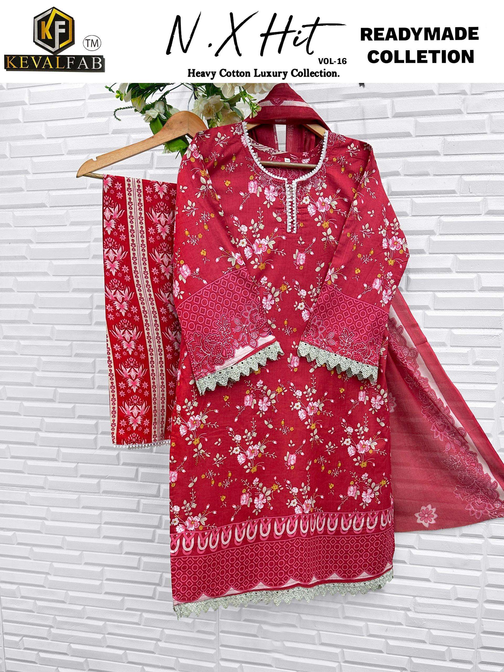 KEVAL FAB NX HIT COTTON LUXURY COLLECTION VOL 16 READY MADE COLLECTION 