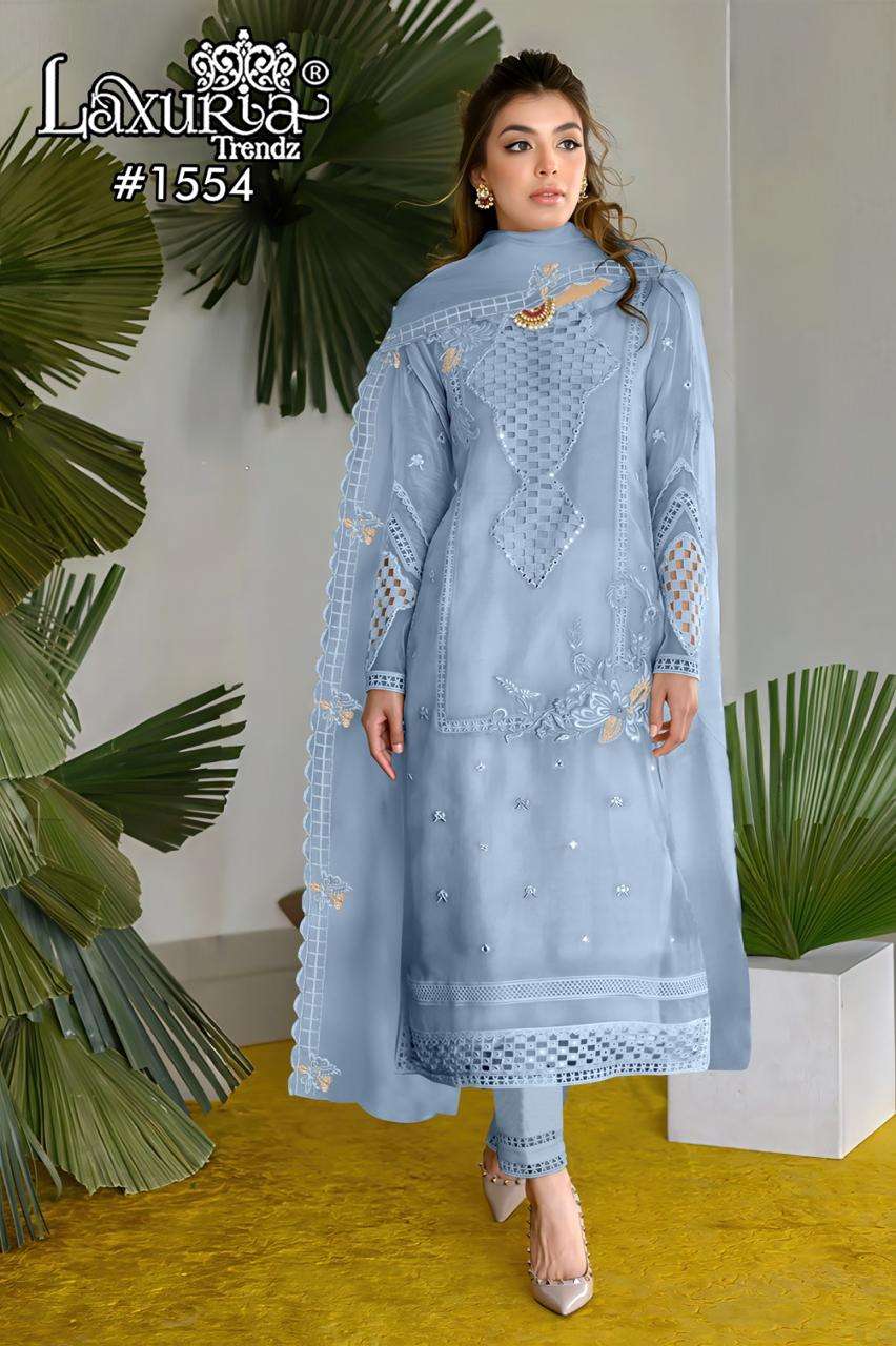 LAXURIA TRENDZ D NO 1554 GEORGETTE BEAUTIFUL DESIGNER SUIT