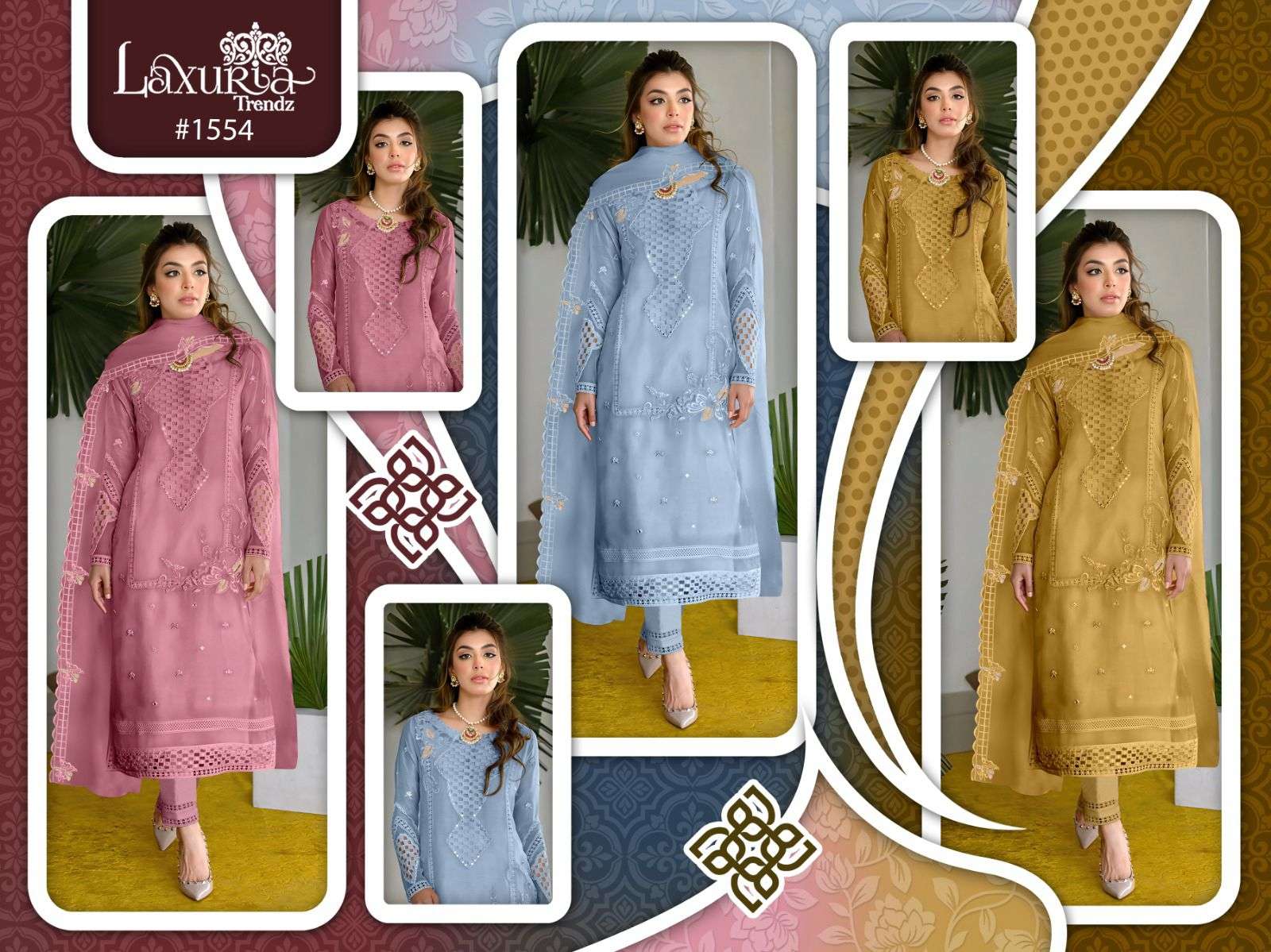 LAXURIA TRENDZ D NO 1554 GEORGETTE BEAUTIFUL DESIGNER SUIT