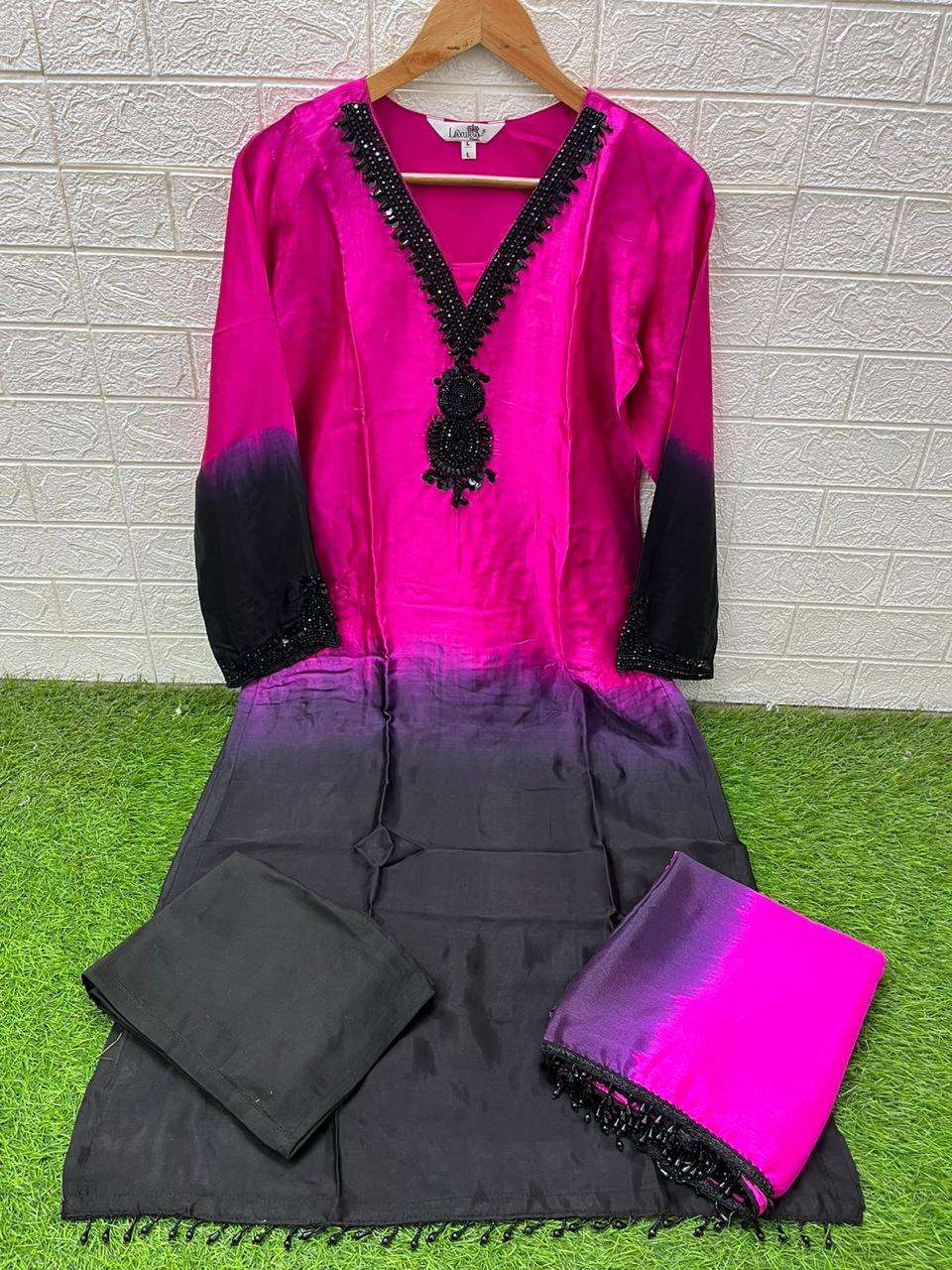 LAXURIA TRENDZ D NO 1598 SHADEED FABRIC BEAUTIFUL DESIGNER LOOK SUIT