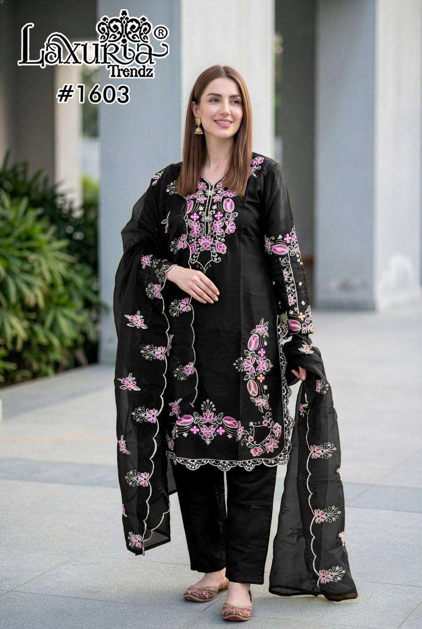 LAXURIA TRENDZ D NO 1603 SILK BEAUTIFUL PAKISTANI LOOK DESIGNER LADIES SUIT