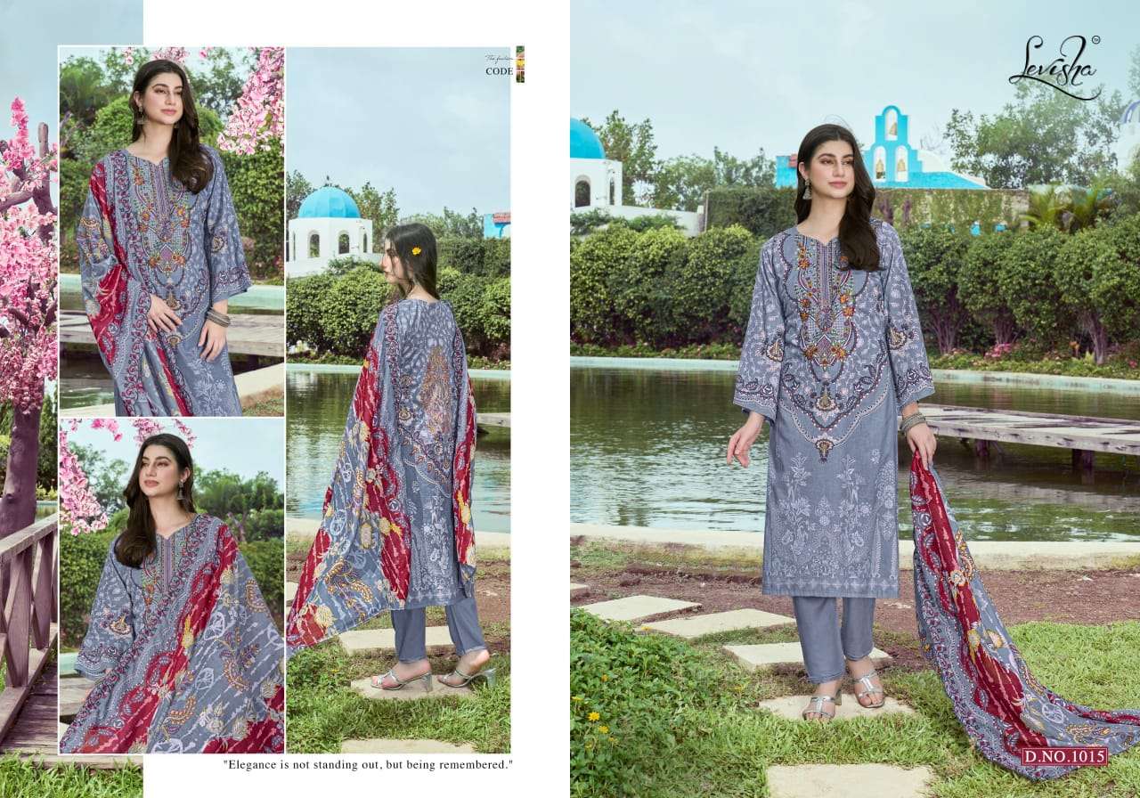 LEVISHA MASHAKALI LAWN COTTON DIGITAL PRINT WITH FANCY WORK SUIT