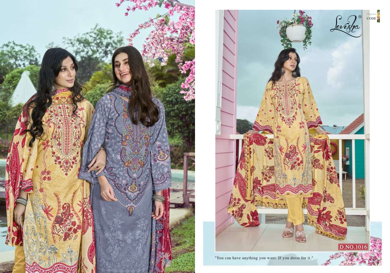 LEVISHA MASHAKALI LAWN COTTON DIGITAL PRINT WITH FANCY WORK SUIT