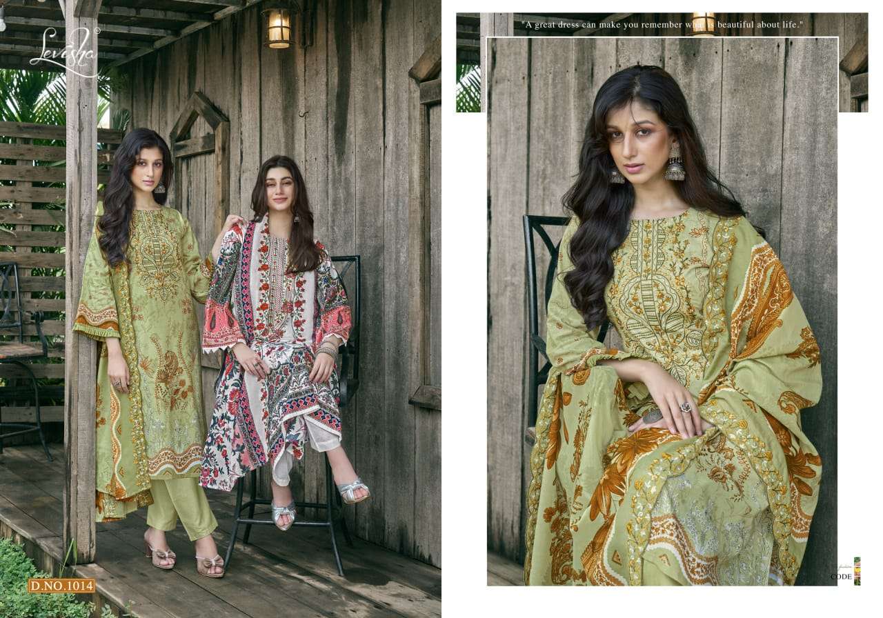 LEVISHA MASHAKALI LAWN COTTON DIGITAL PRINT WITH FANCY WORK SUIT