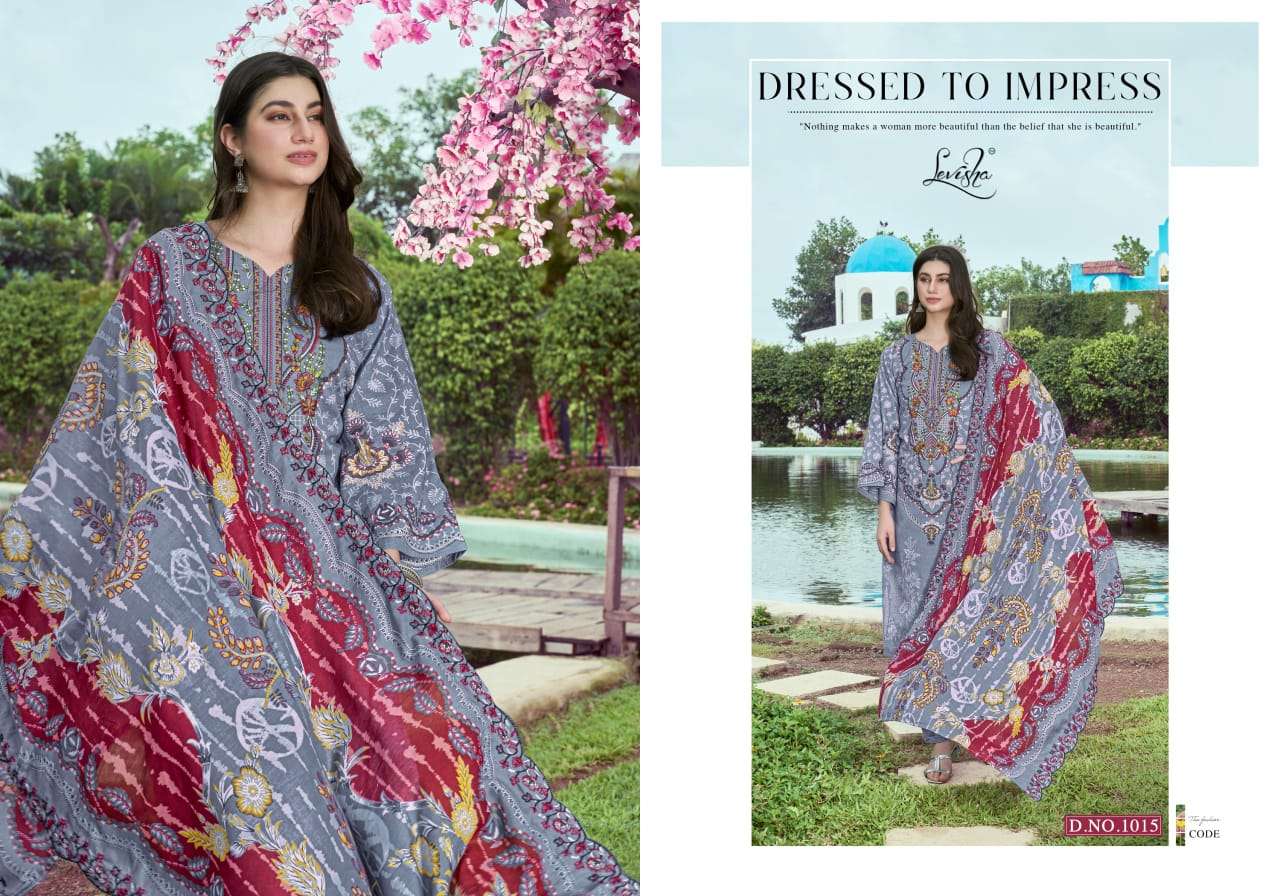 LEVISHA MASHAKALI LAWN COTTON DIGITAL PRINT WITH FANCY WORK SUIT