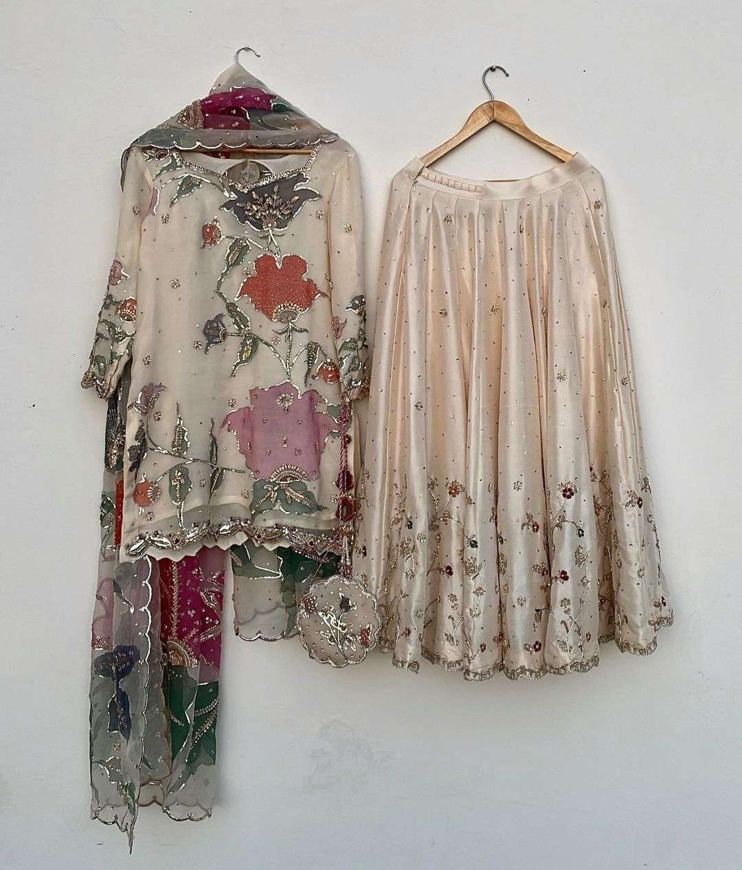 LG 1877 CHINON HEAVY EMBROIDERY DESIGNER FESTIVE WEAR GHARARA SUIT